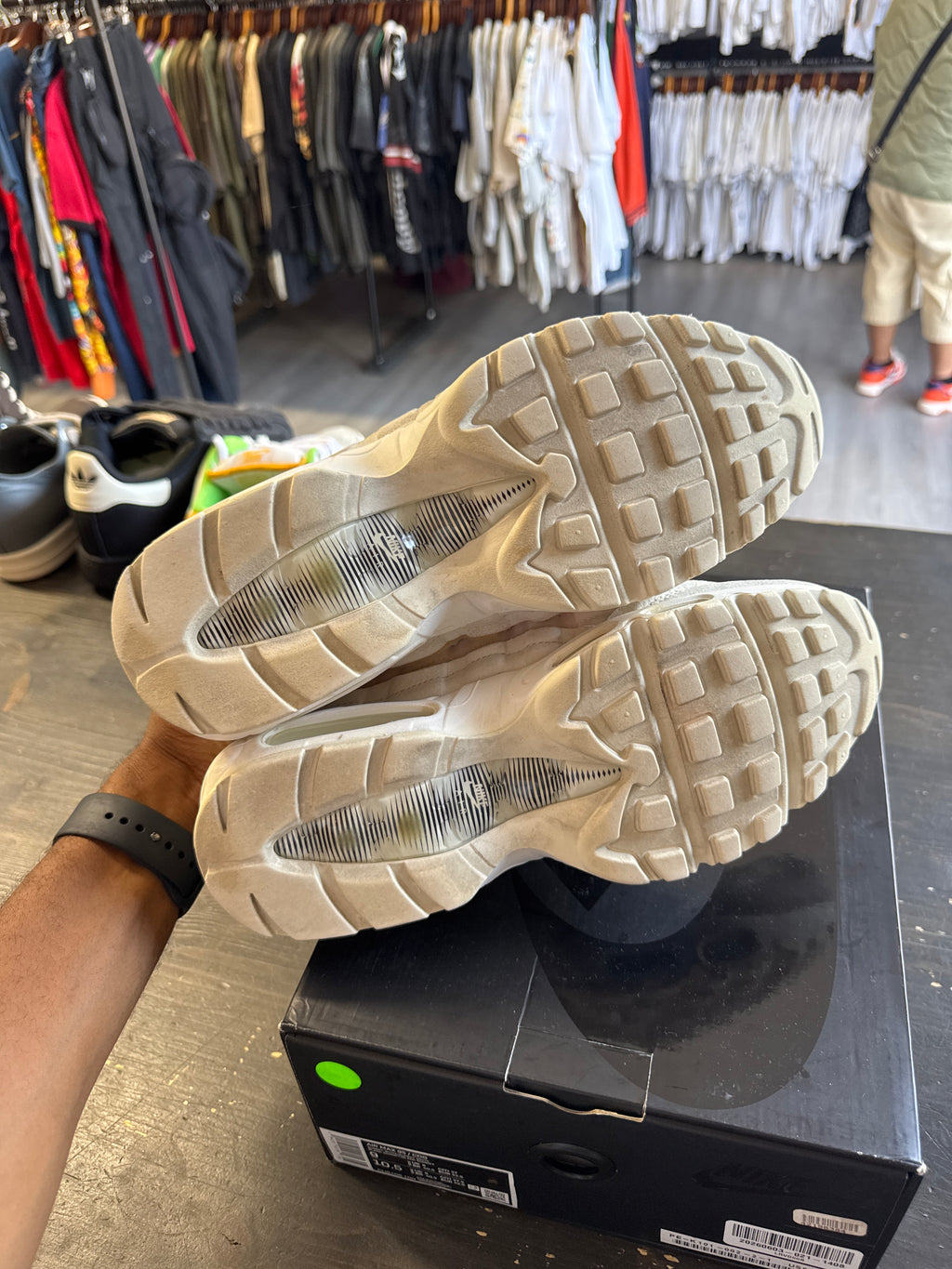 Pre-owned Nike Air Max 95 Comme Des Garçon White