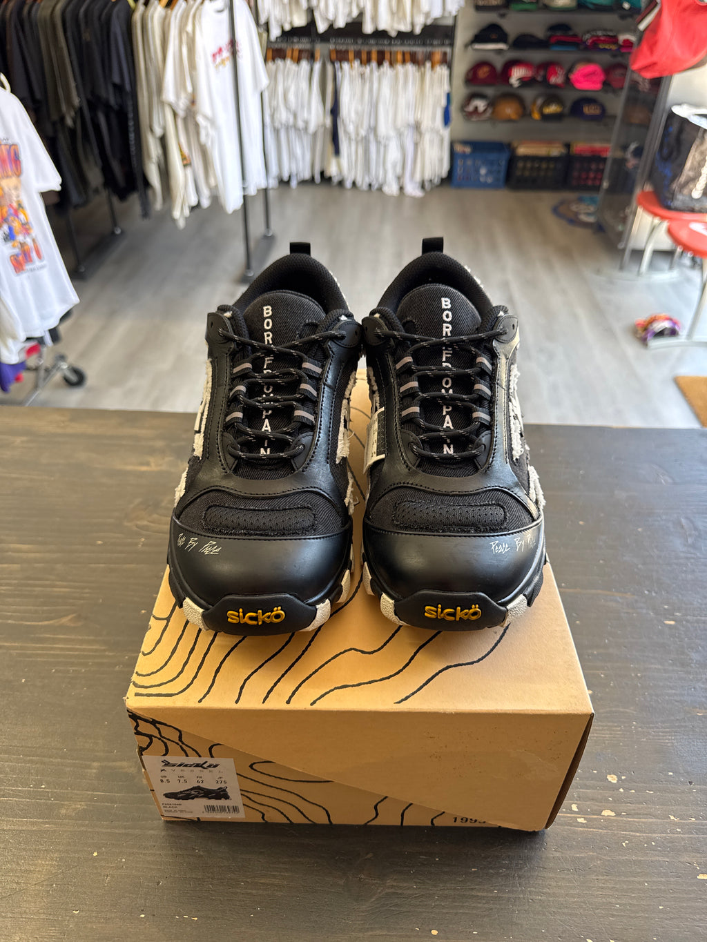 Pre-owned Sicko Born From Pain x Vessell Hiking Black
