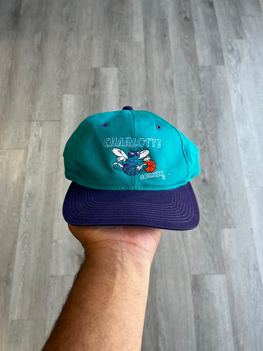Vintage 90s Charlotte Hornets SnapBack Hat