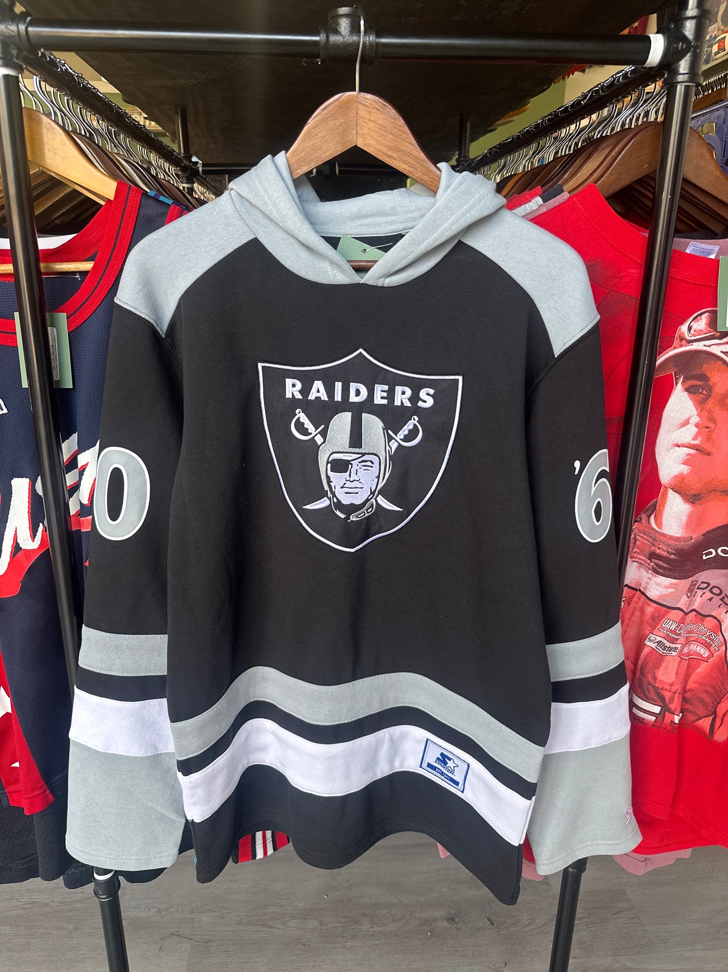 Starter Las Vegas Raiders Hockey Jersey Hoodie