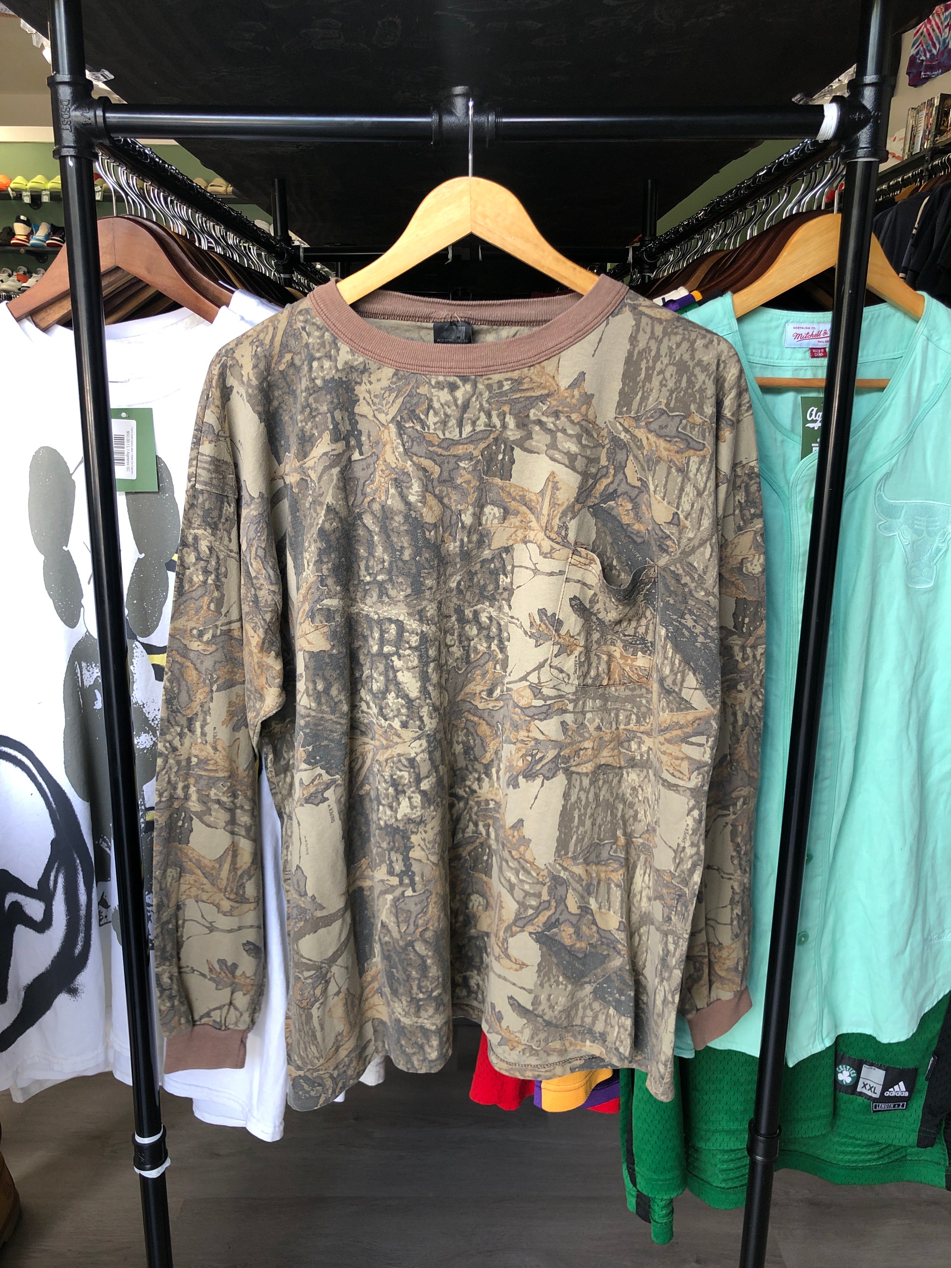 Ace Sportswear Longsleeve Wooded Camo Shirt