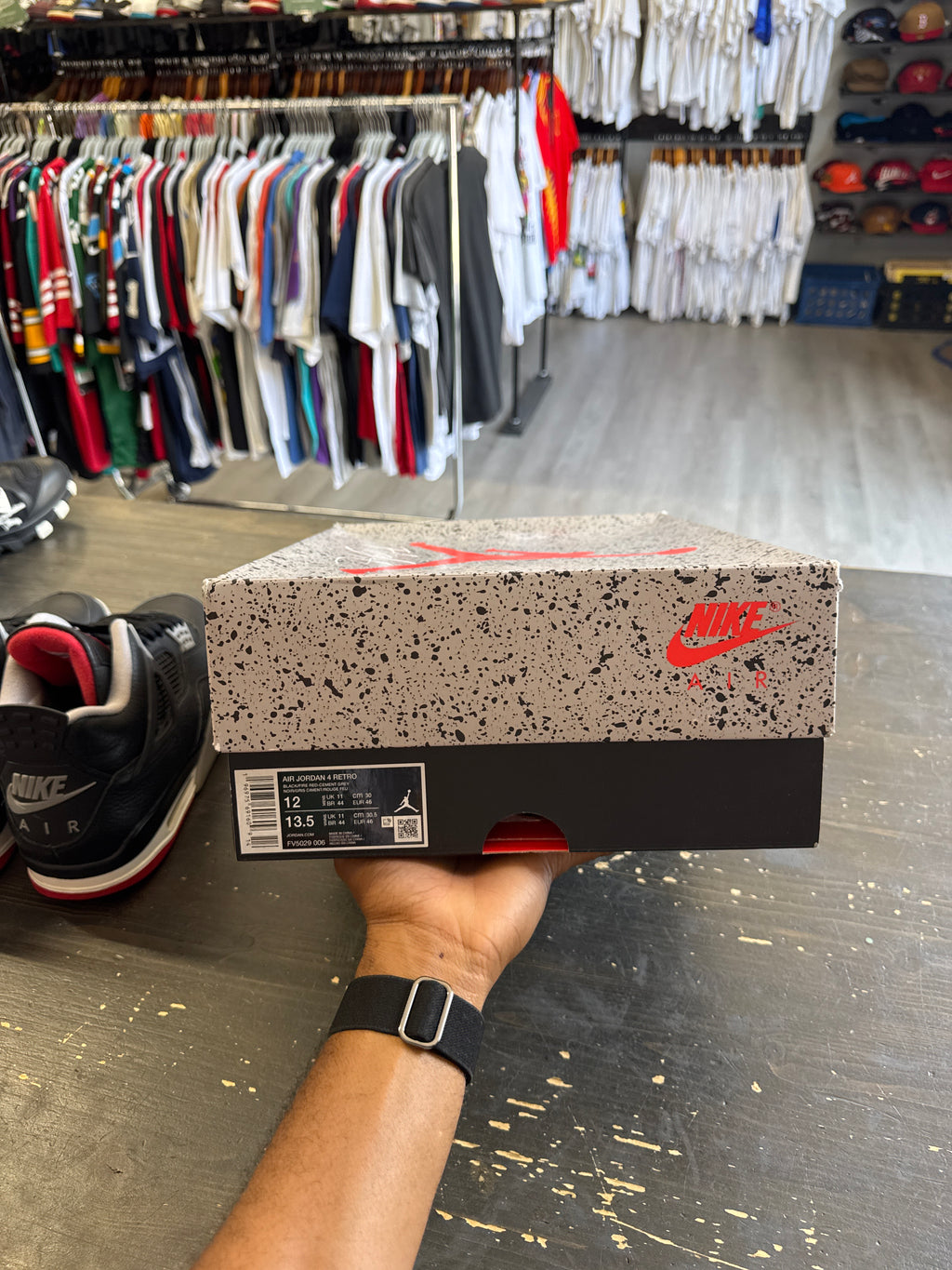 Pre-owned Jordan Retro 4 Bred Reimagined