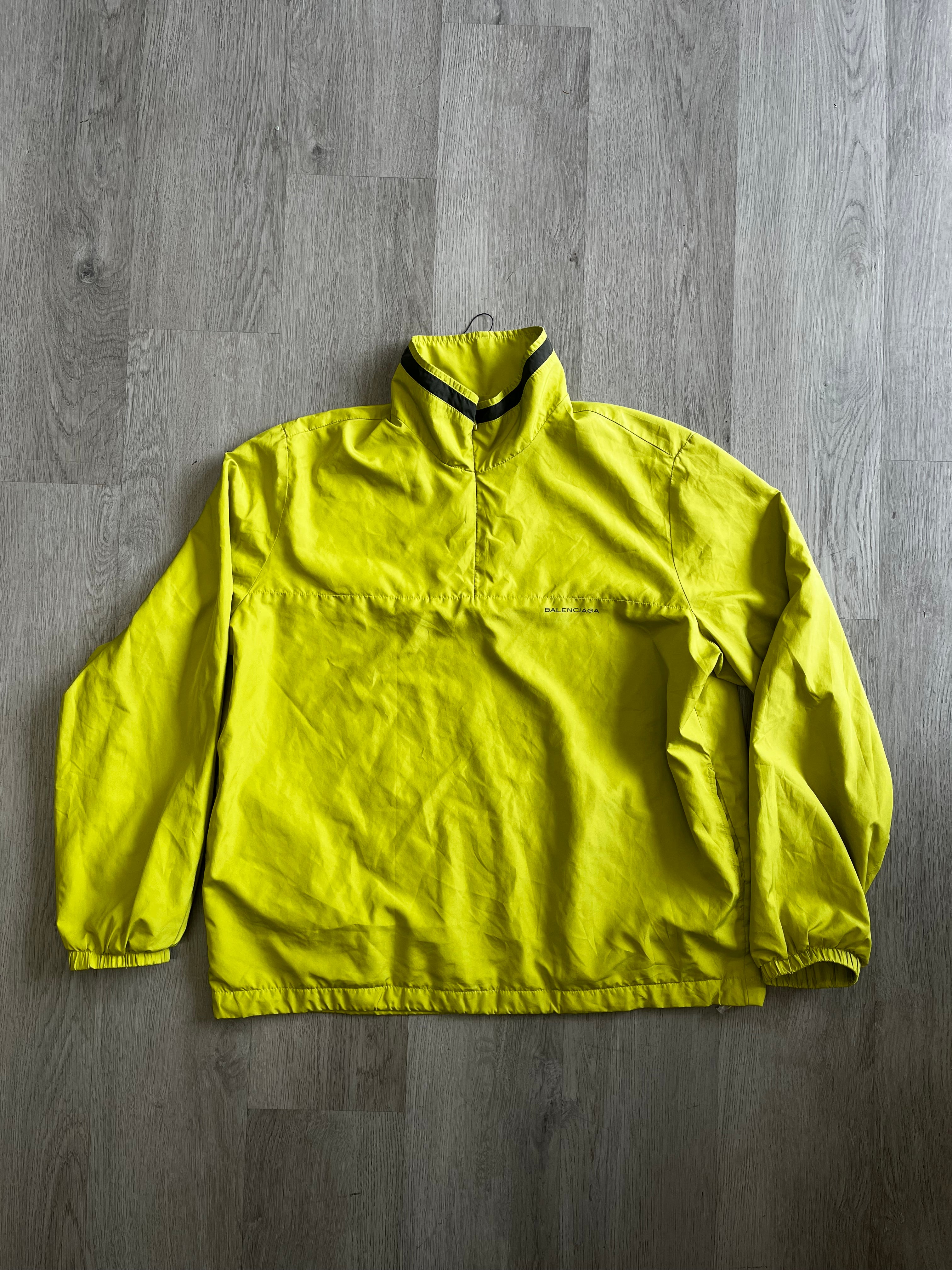 Balenciaga Lime Green Nylon Windbreaker Jacket