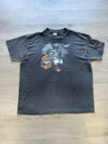 Vintage 1986 Harley Davidson 3D Emblem Wolf Tee