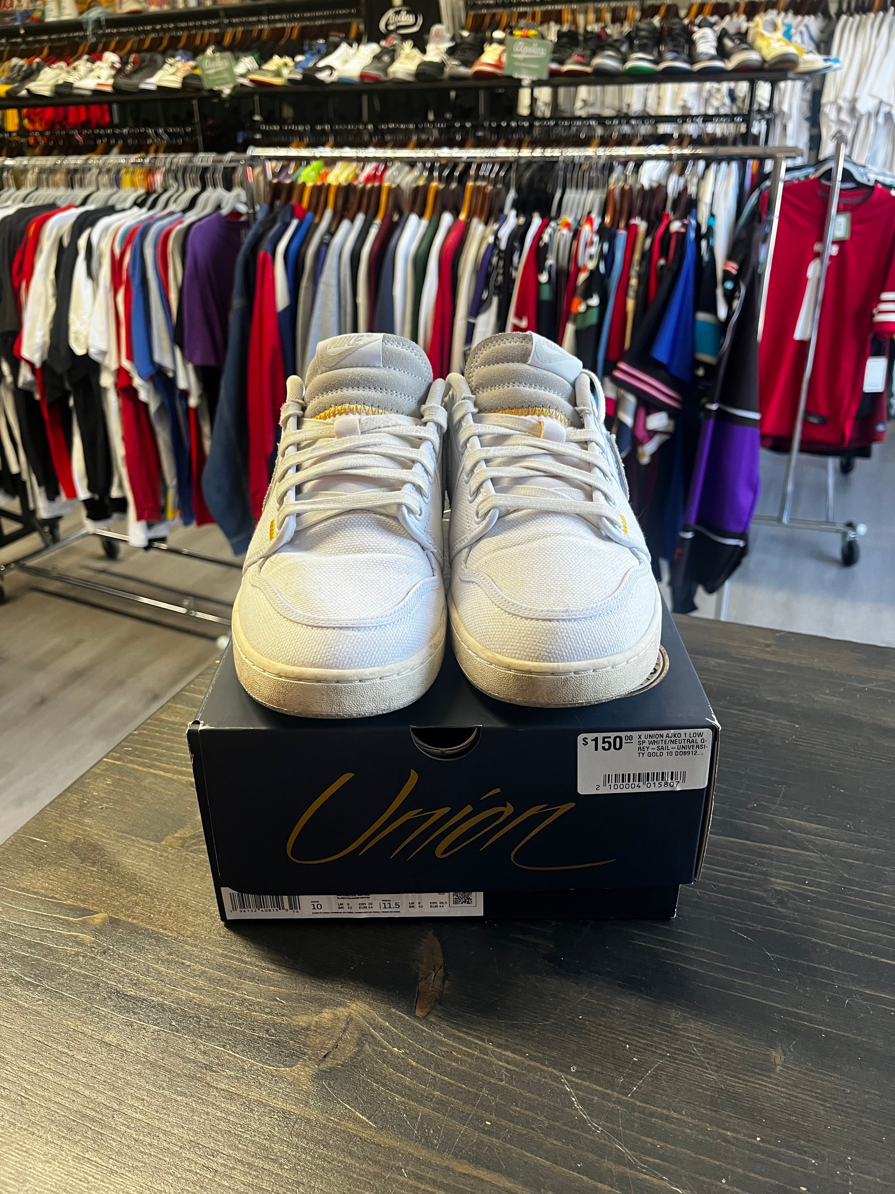 Pre-Owned Jordan 1 Retro AJKO Low SP Union White Canvas