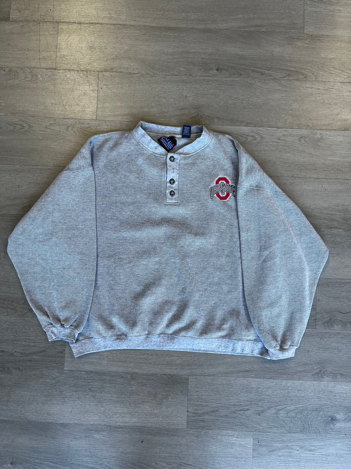 Vintage Ohio State Buckeyes Henley Sweatshirt