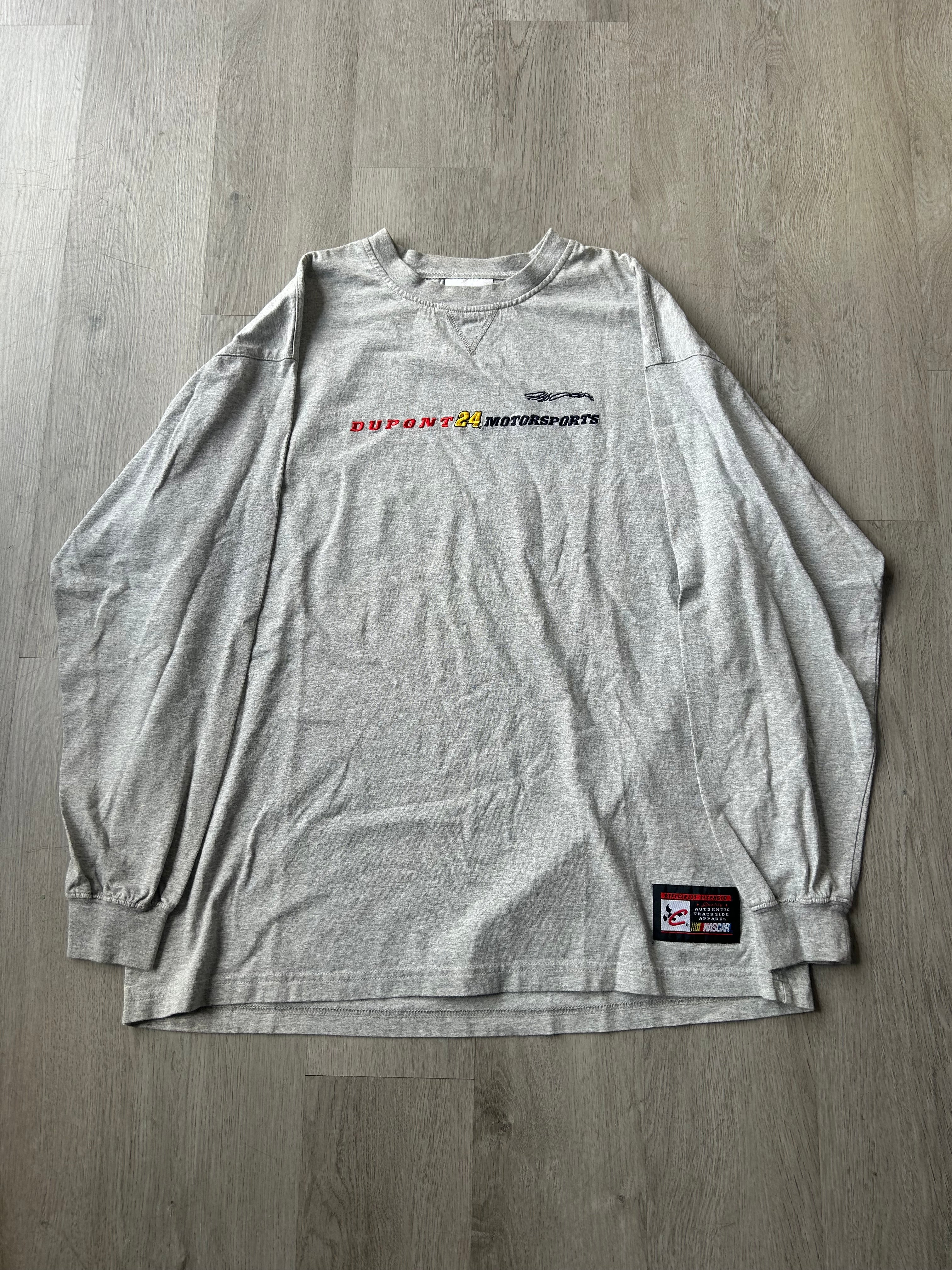 Vintage Authentics gray NASCAR DUPONT 24 MOTORSPORTS Long Sleeve Tee