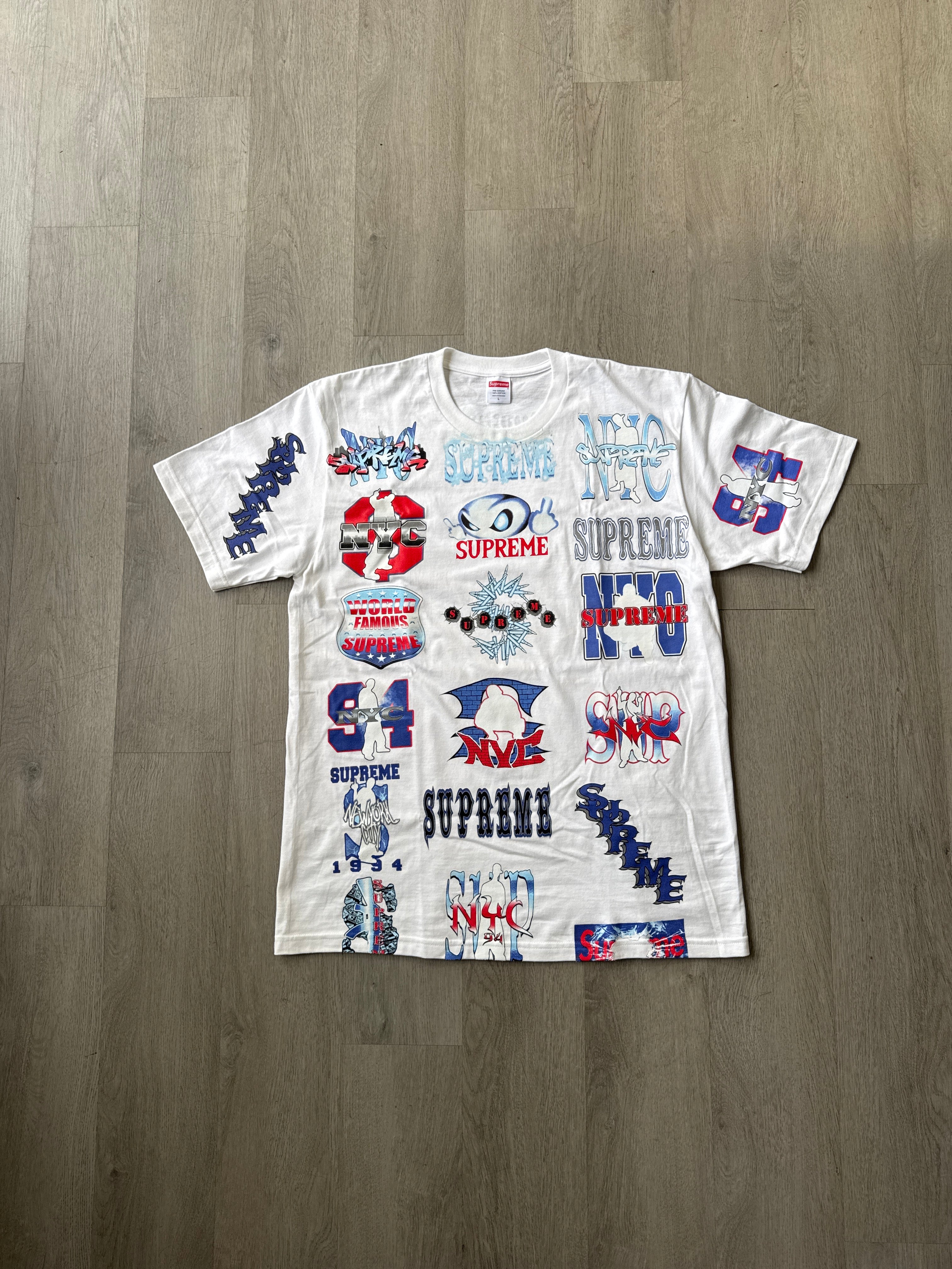 Supreme Flash Art Dealer White Tee SS26