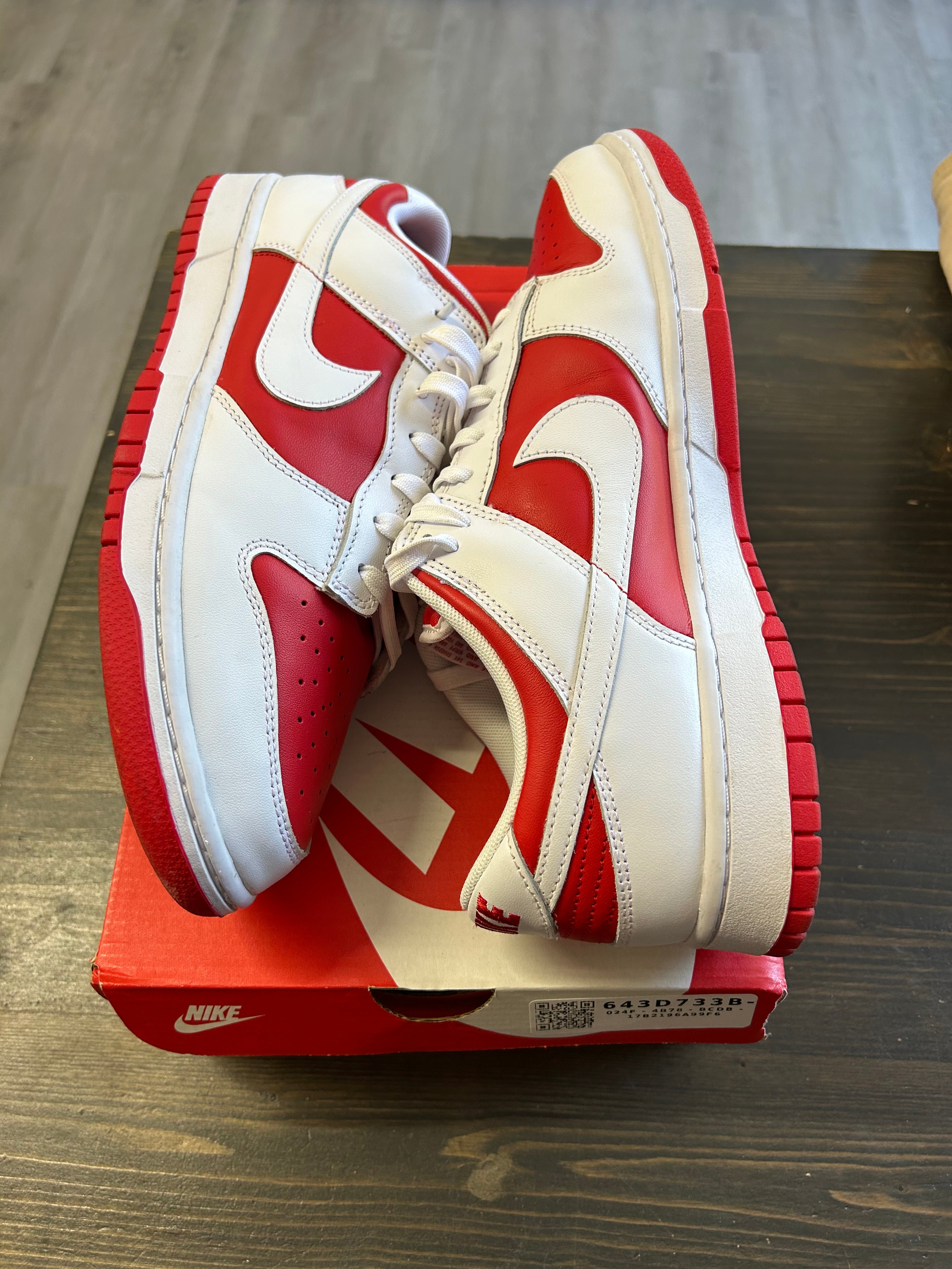 Pre-Owned Nike Dunk Low Championship Red