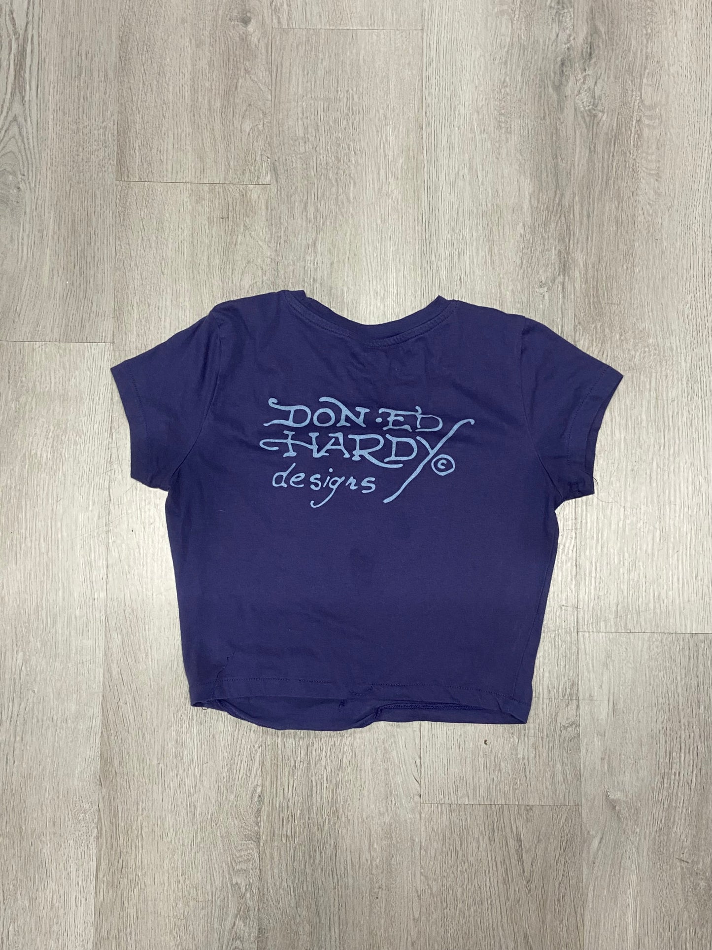 Women’s Ed Hardy Dove Purple Cropped Tee