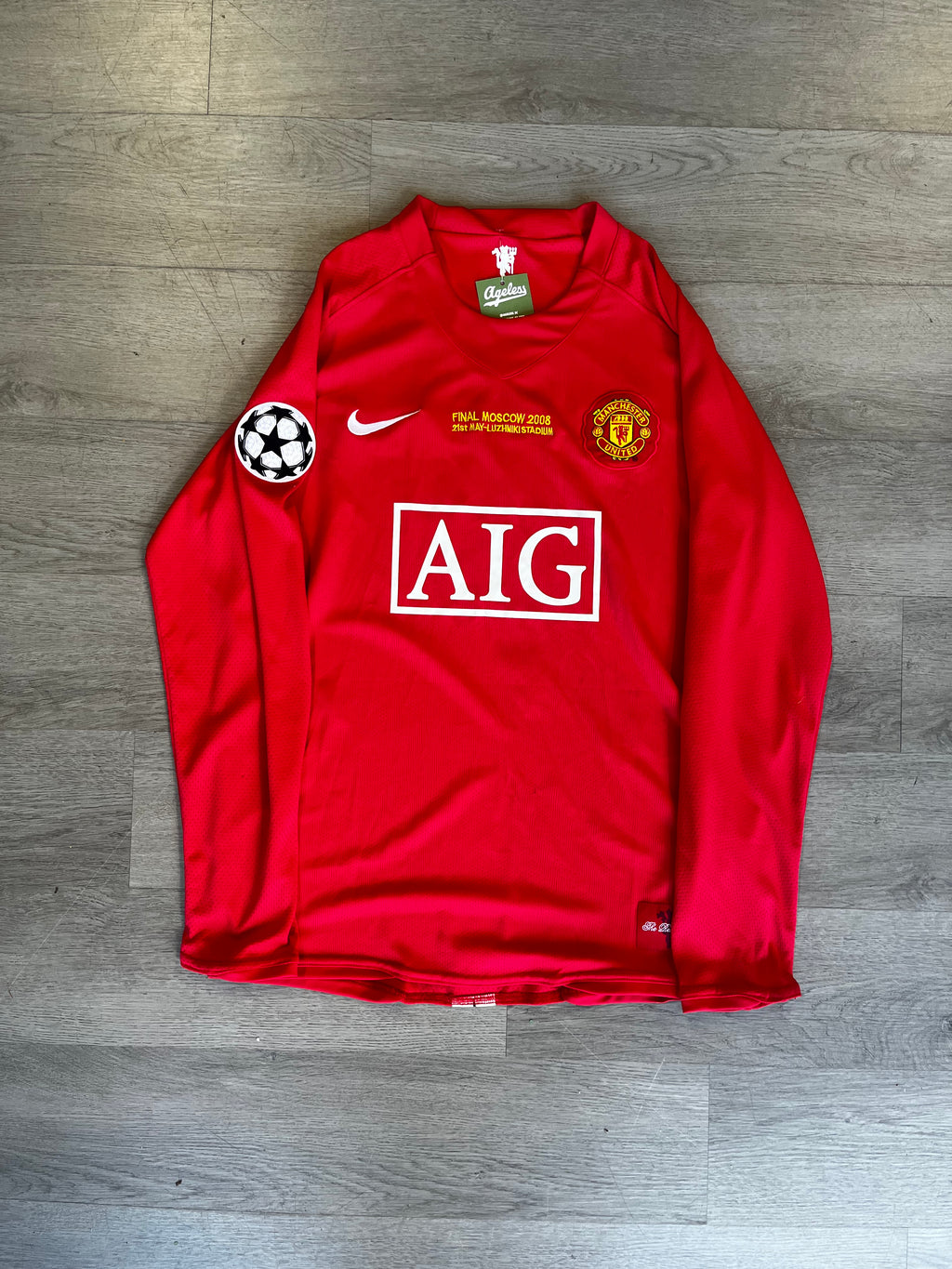 Manchester United 2008 UEFA Champions League Final Long Sleeve Home Jersey