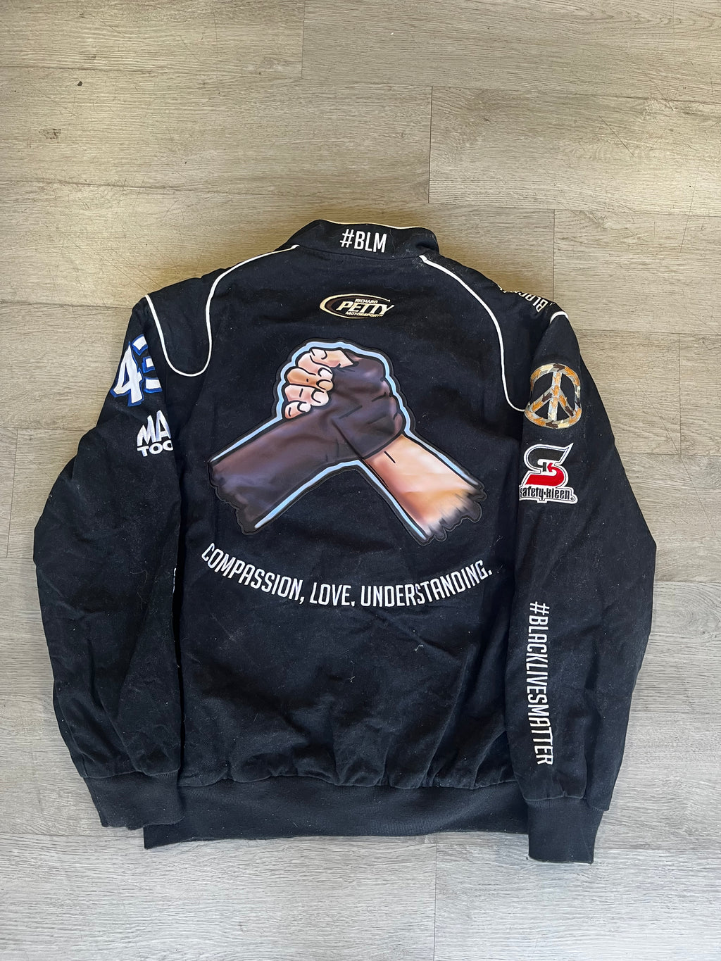 JH Design Bubba Wallace #blacklivesmatter Full Snap Racing Jacket