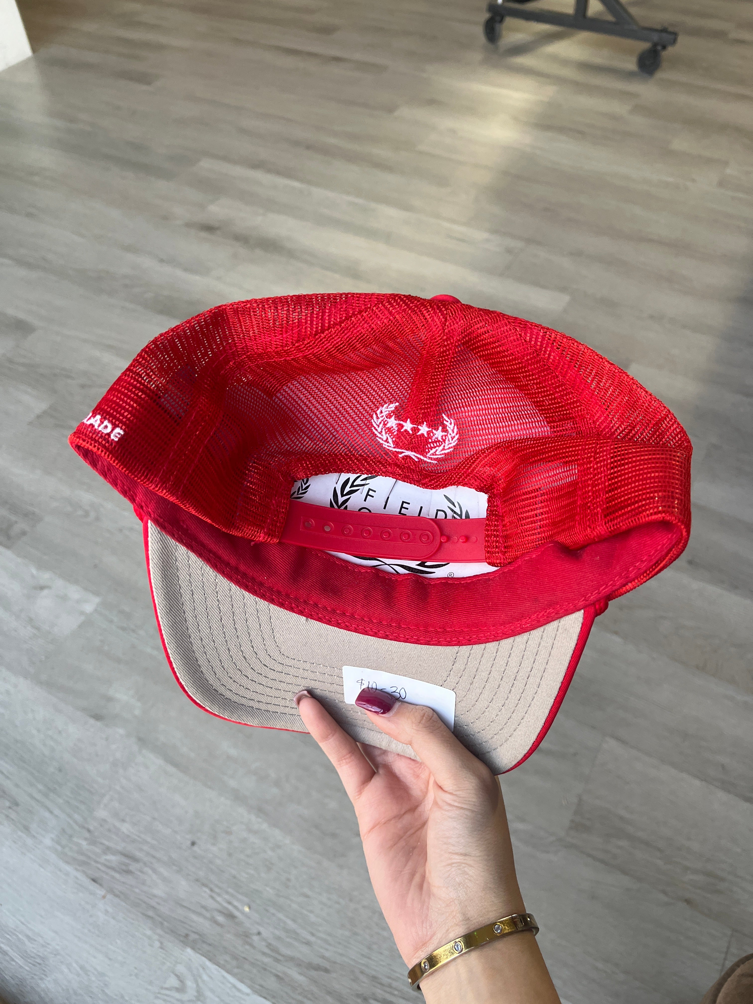 Field Grade "Lucky Me! I See Money" Red Trucker Hat