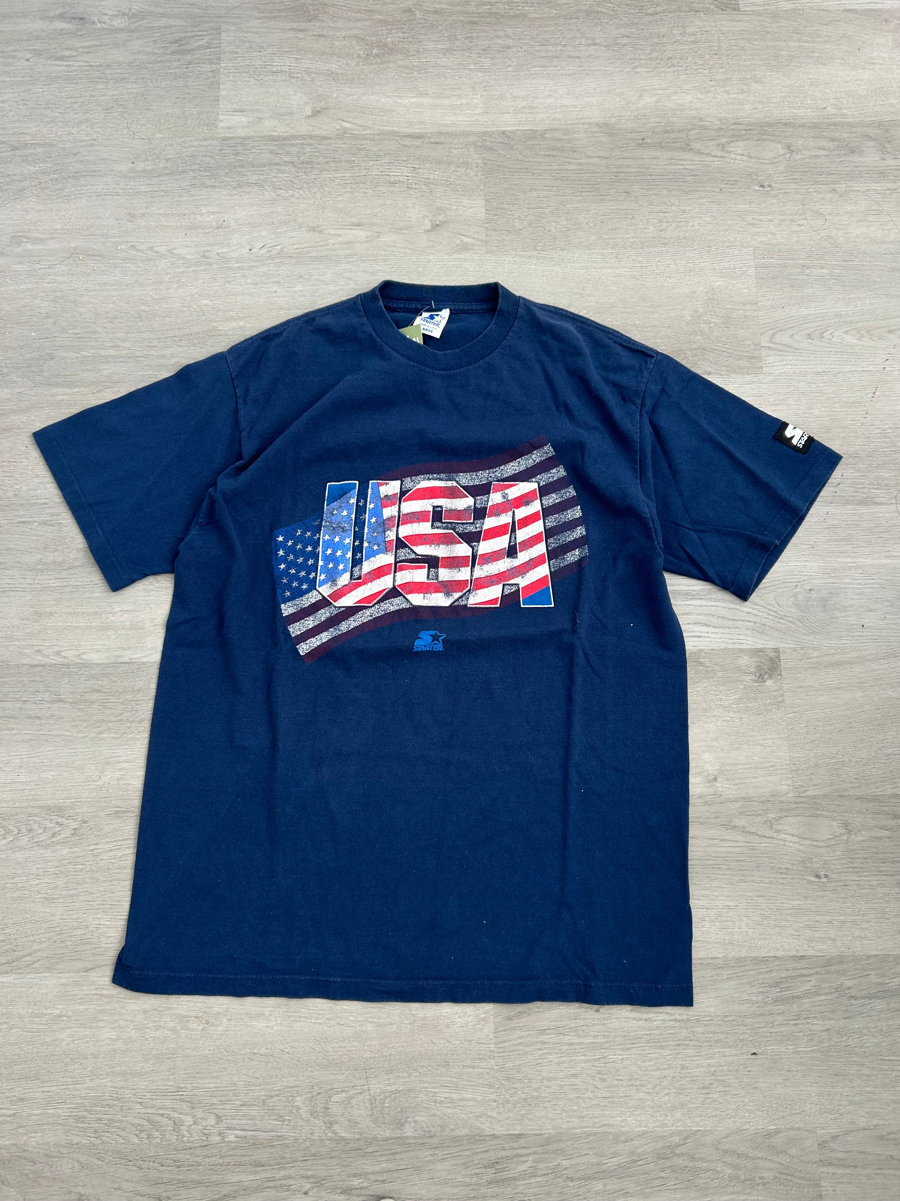 Vintage Starter Navy USA Tee