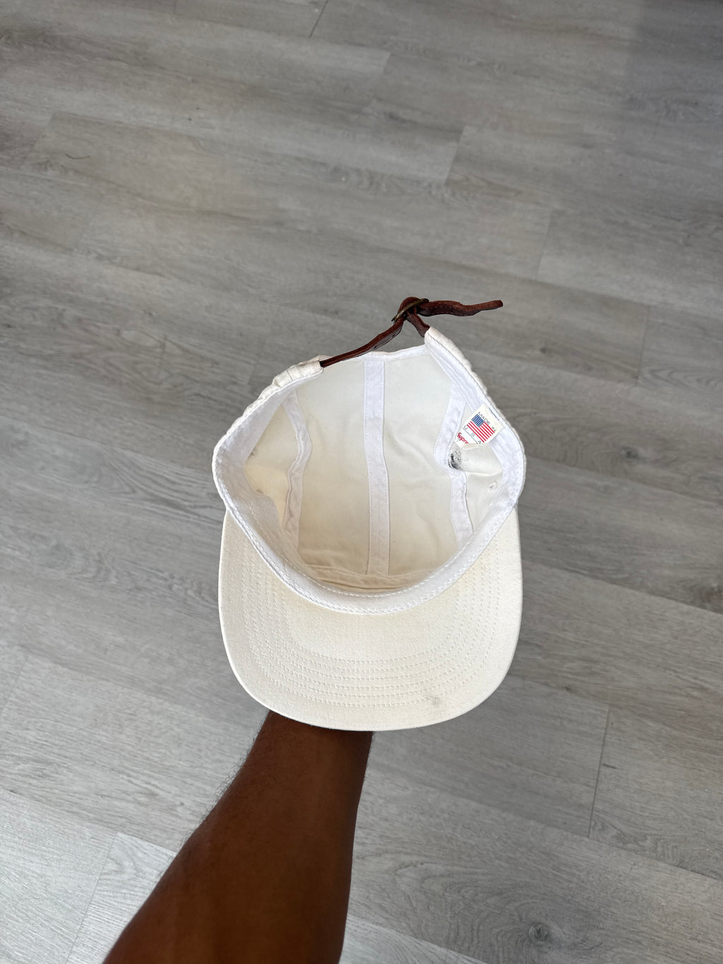 Supreme Washed Chino Twill Natural Camp Cap
