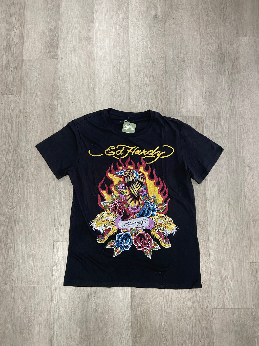 Ed Hardy Rhinestone Fire Bird Tee