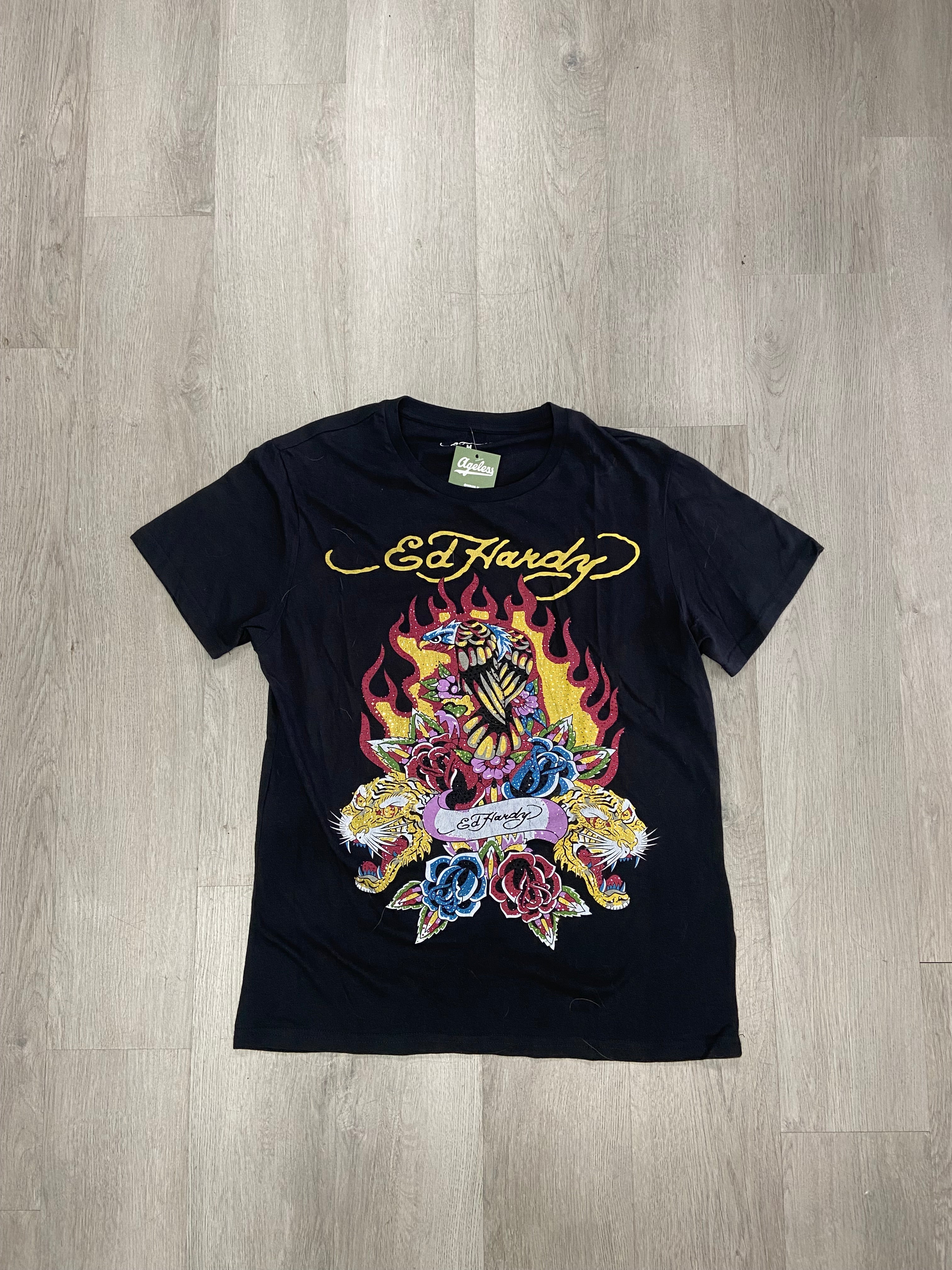 Ed Hardy Rhinestone Fire Bird Tee