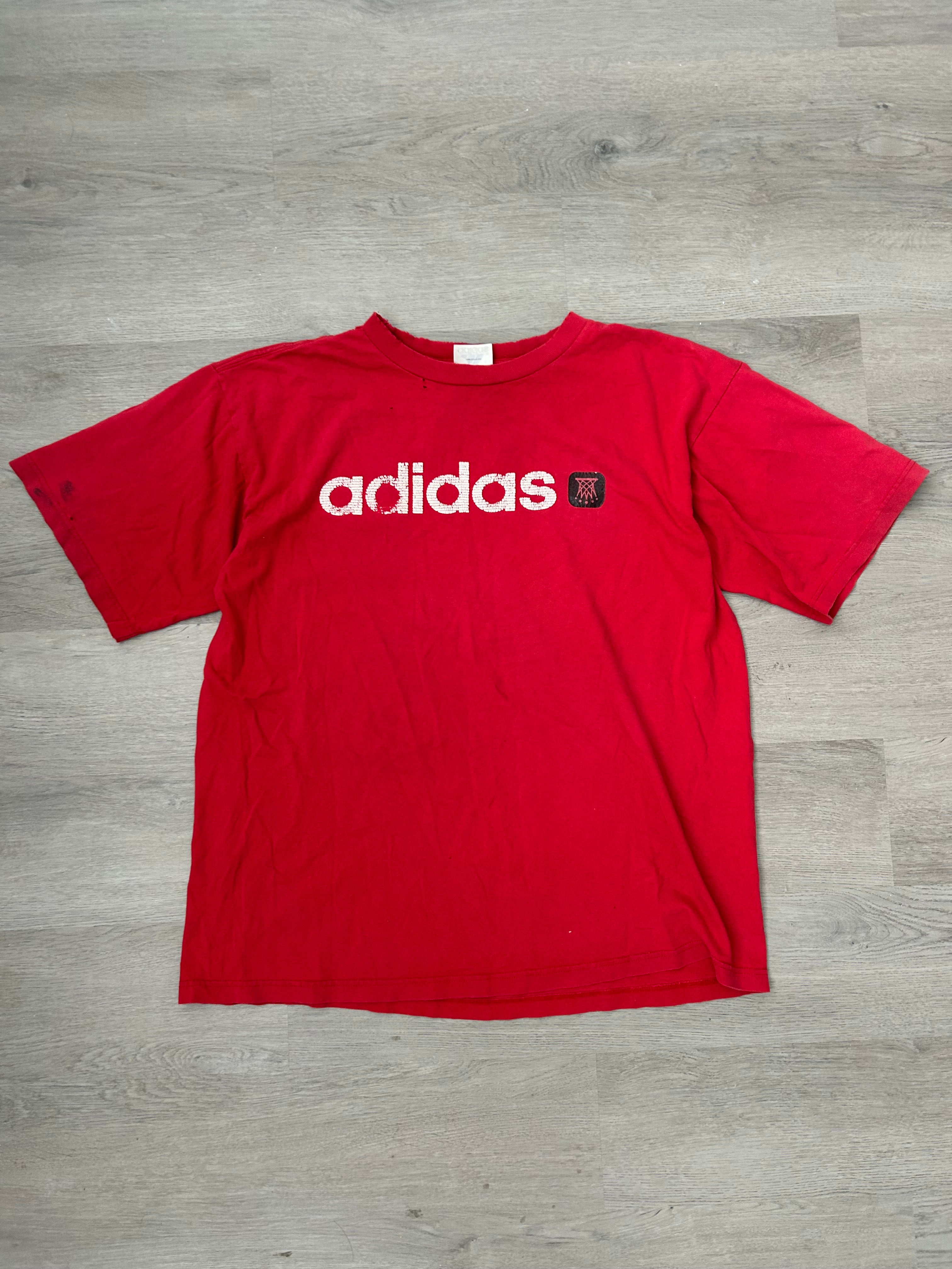 Vintage Red Adidas Tee