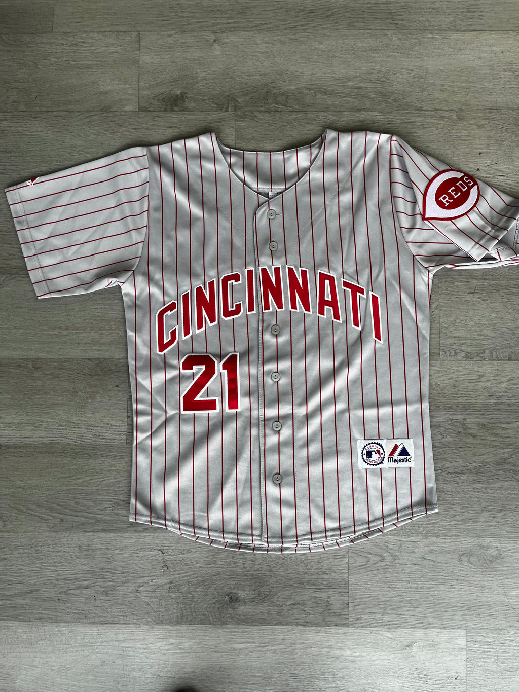 Deion Sanders 1997 Cincinnati Reds Authentic Road Jersey