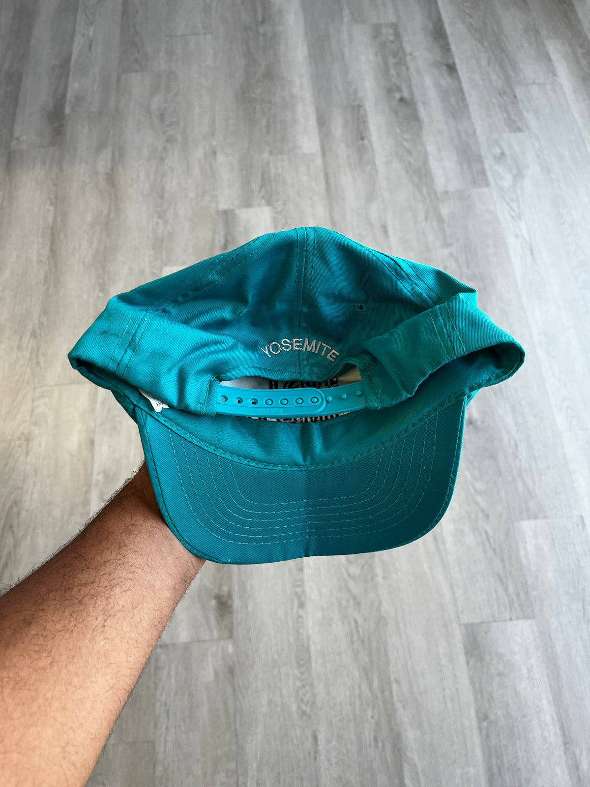 Vintage Nike Just Climb It Teal SnapBack Hat