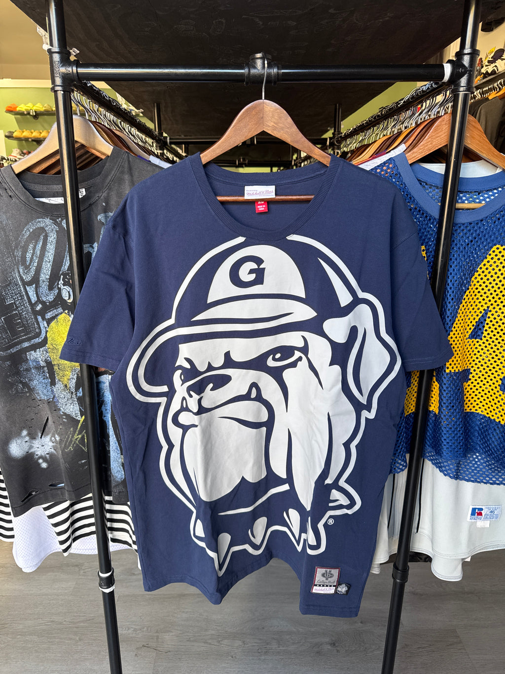 Mitchell & Ness College Vault Georgetown Hoya All Over Print Tee