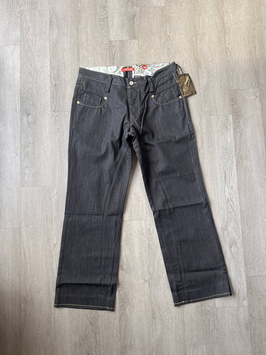 Ed Hardy Gold Foil Denim Pants