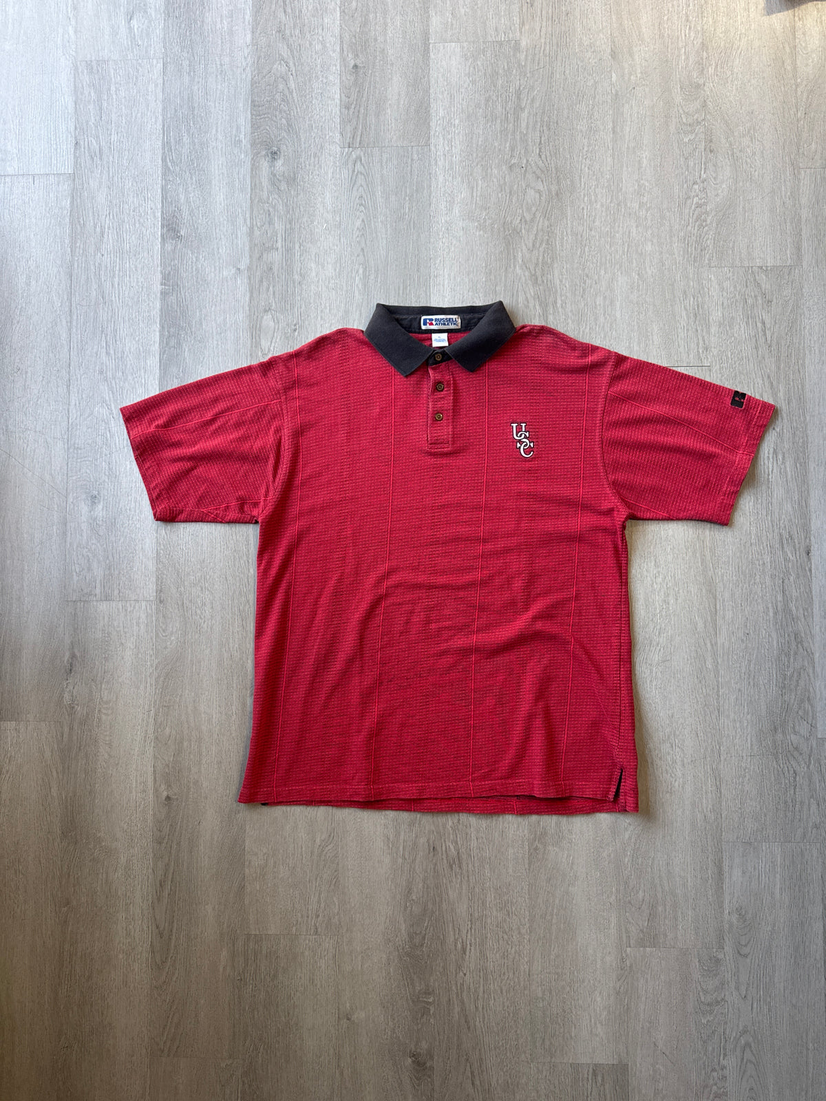 Vintage 90s Russell Athletic University Of South Carolina Gamecocks Polo Shirt