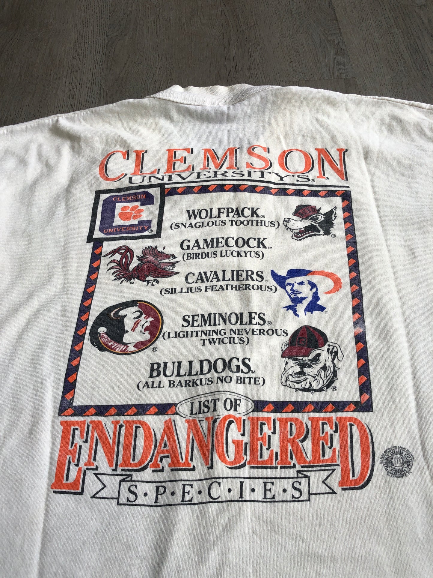 Vintage Clemson Endangered Species Tee