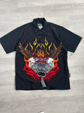 Sapphire Lounge Skull Bowling Shirt
