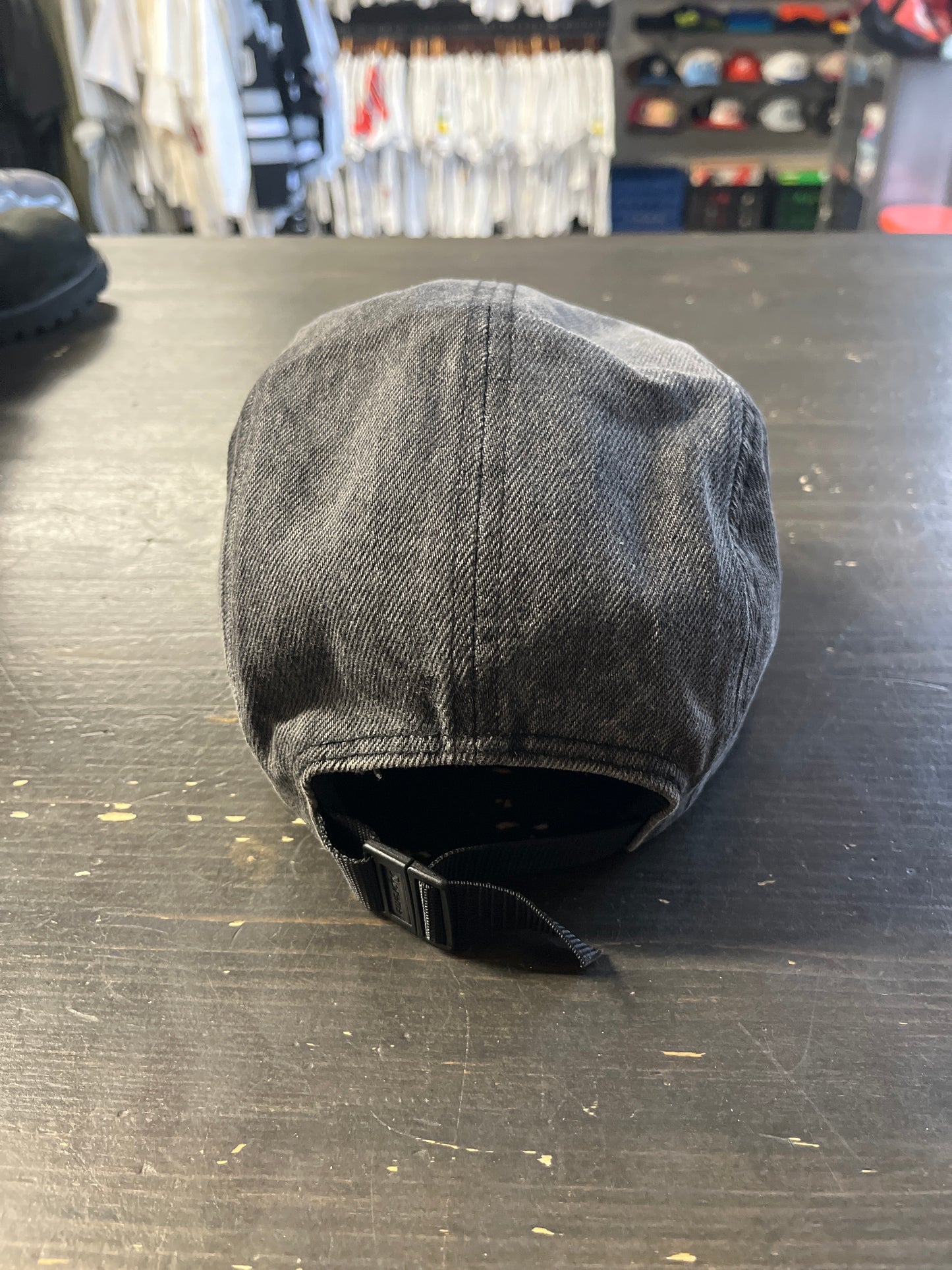 Supreme Coated Denim Camp Cap Black