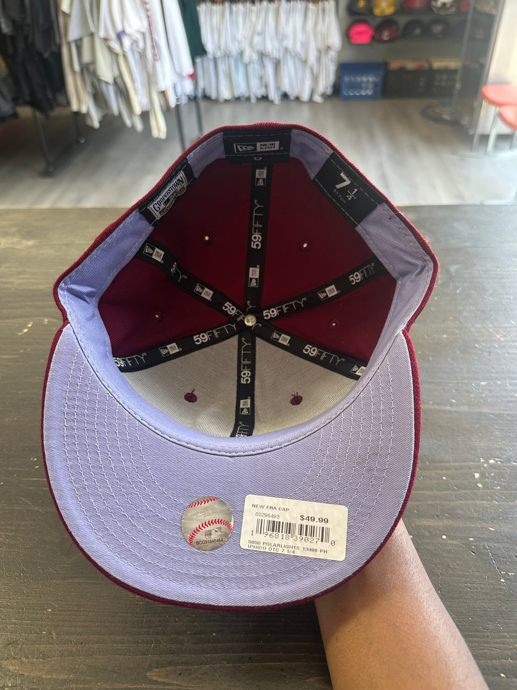 Maroon New Era Philadelphia Phillies Polarlights Collection Fitted Hat