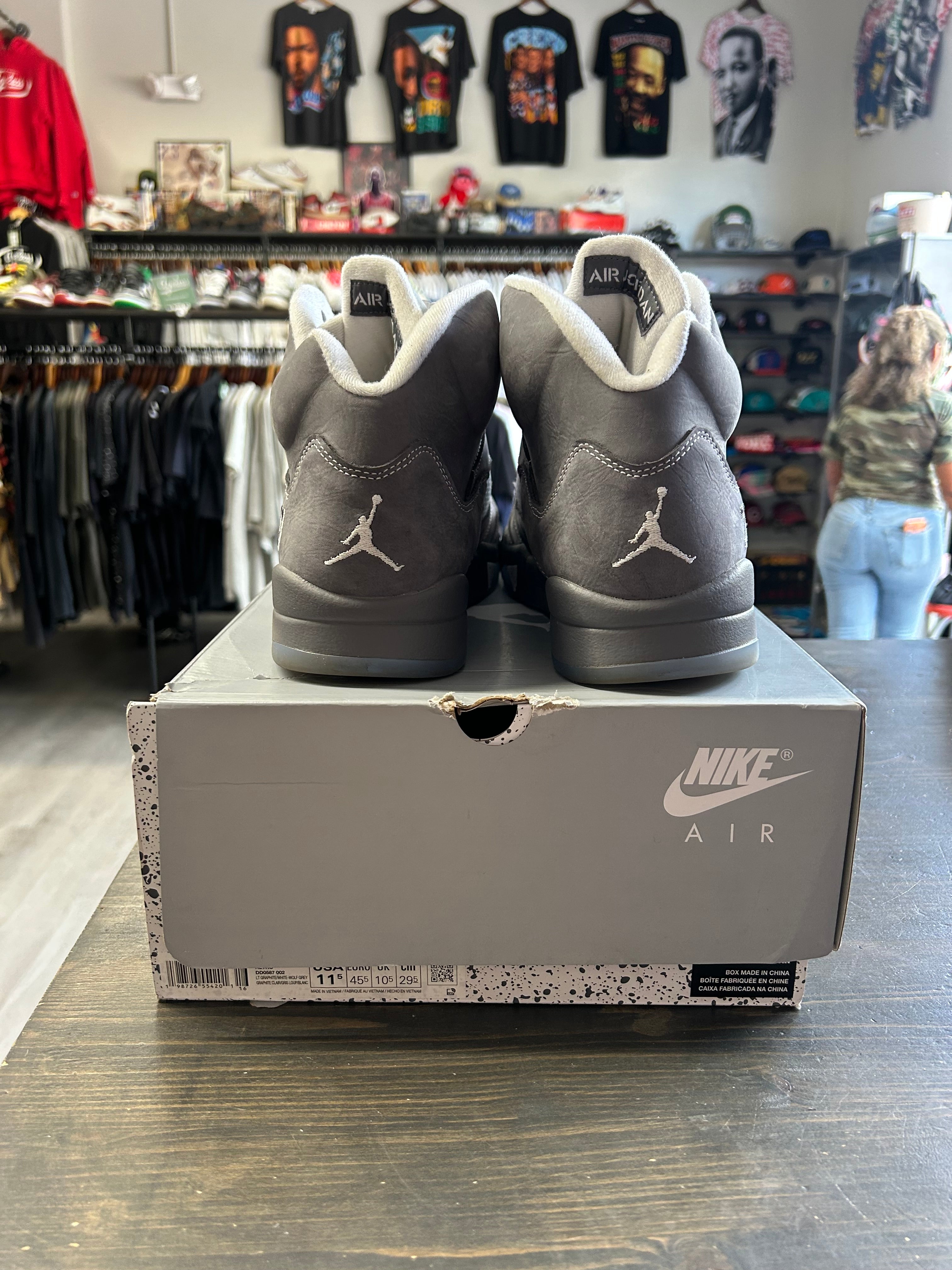Pre-owned Air Jordan 5 Retro Wolf Grey