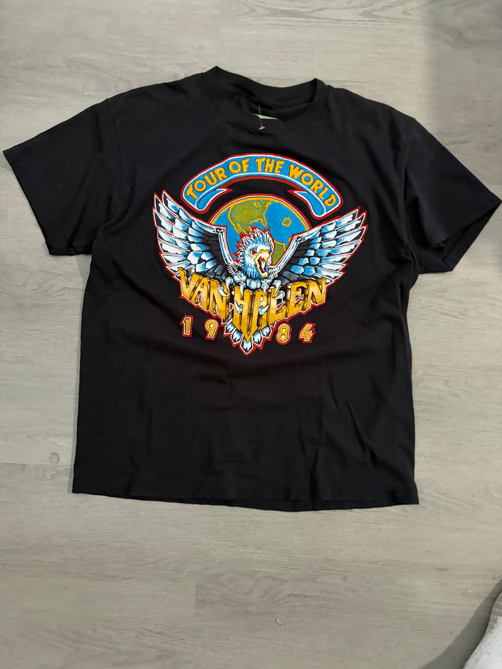 Vintage 1984 Van Halen Tour of the World Tee