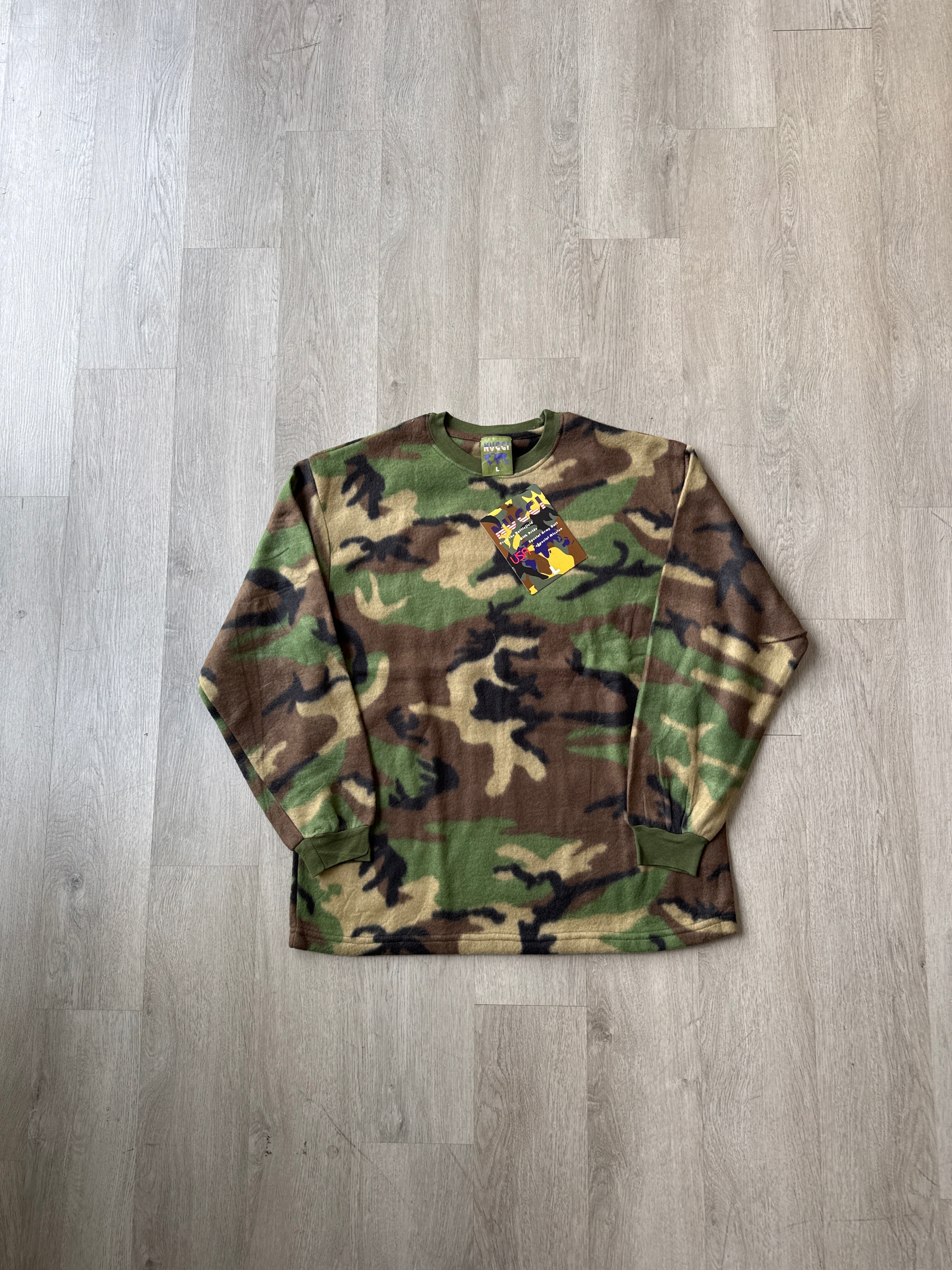 Vintage Nucci Military Camo Fleece Sweater