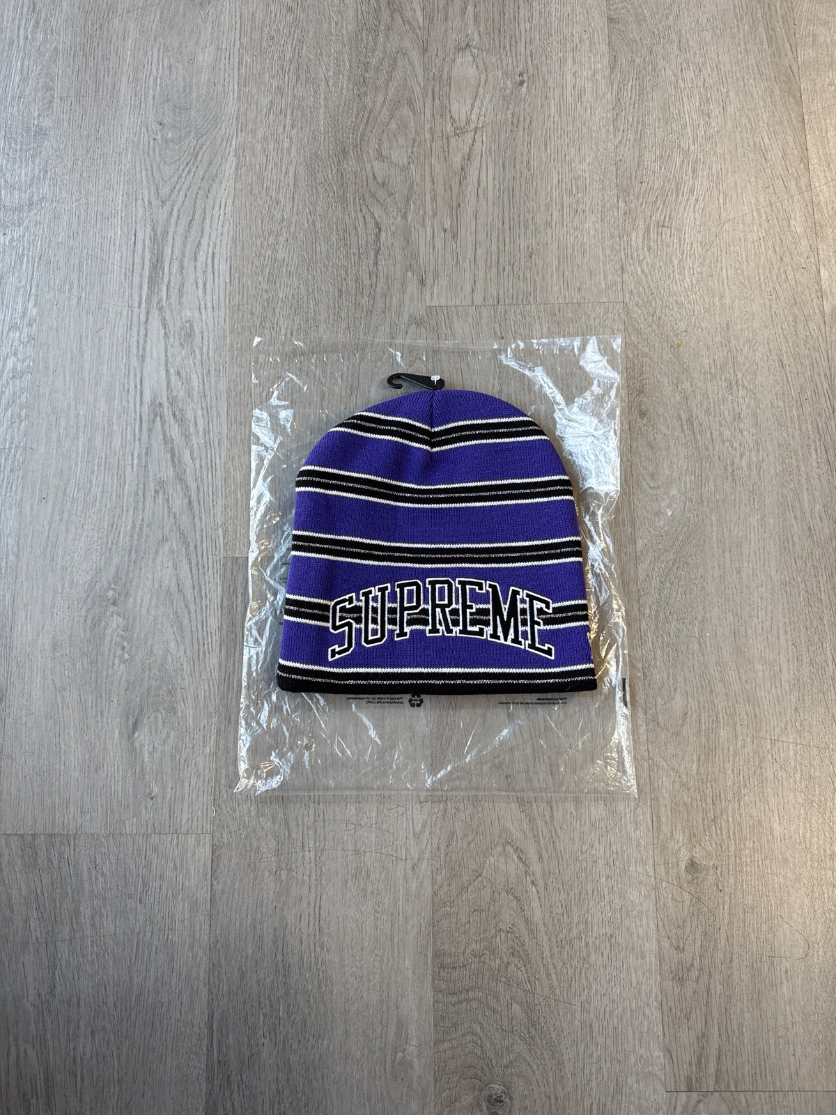 Supreme New Era Purple Stripe Beanie (FW26)