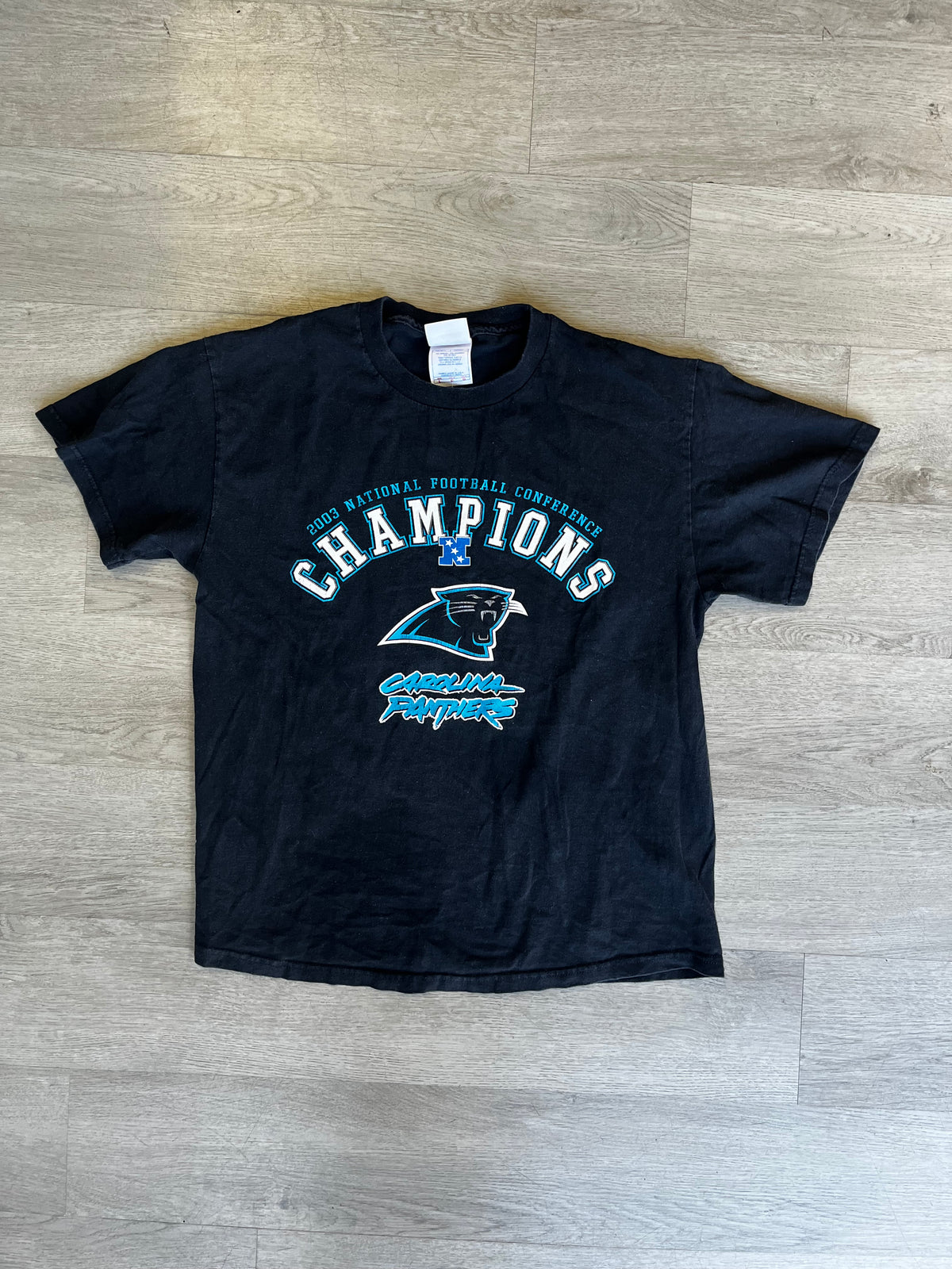 Vintage 2003 Carolina Panthers National Football Conference Champions Tee