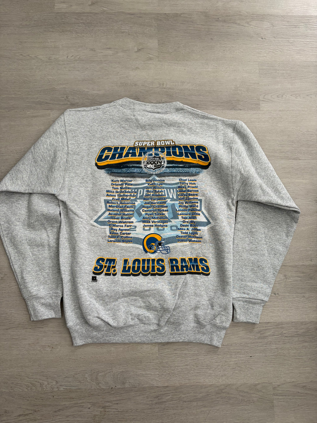 Youth 2000 Grey St Louis Rams Super Bowl Champions Sweatshirt