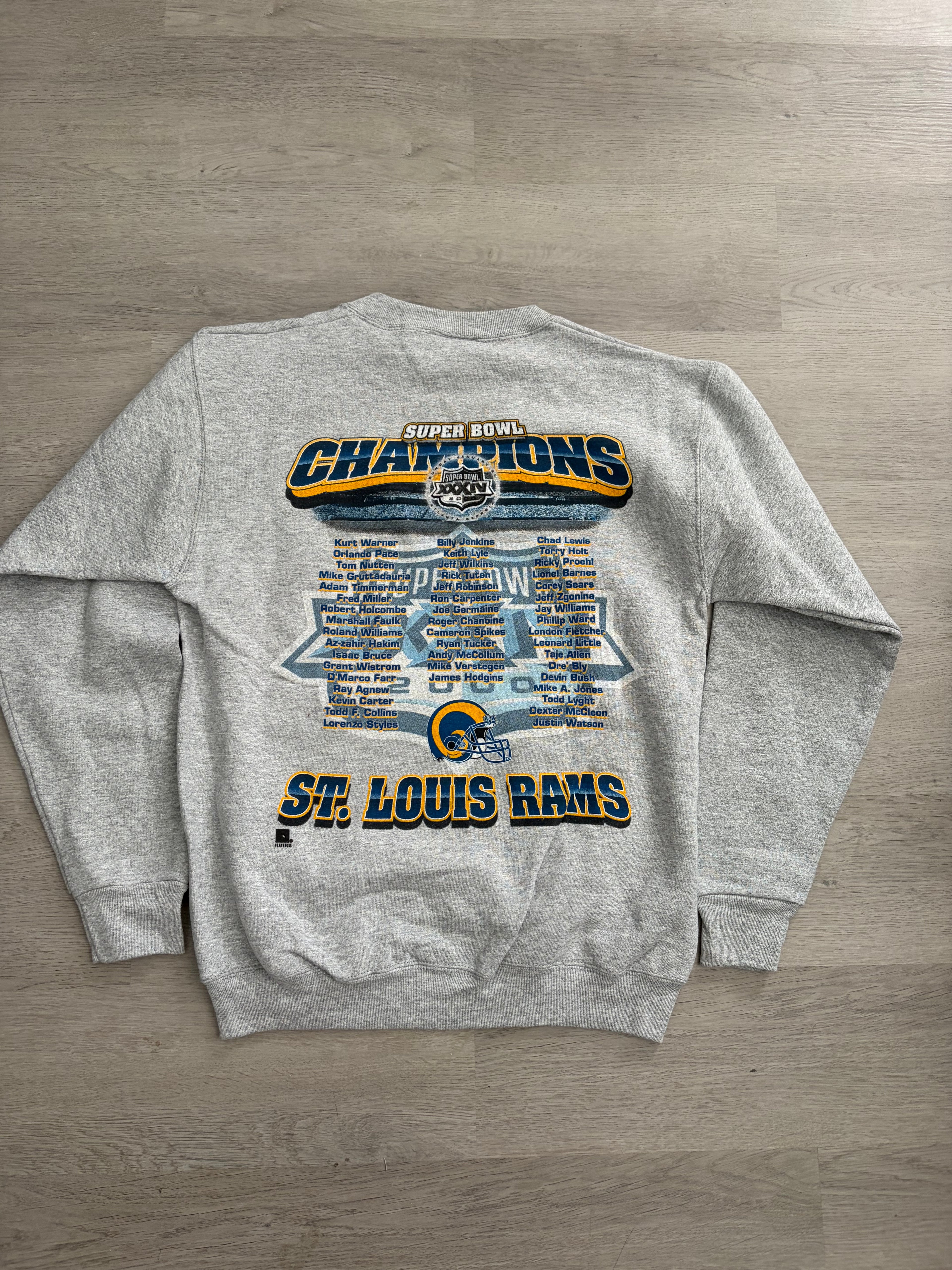 Youth 2000 Grey St Louis Rams Super Bowl Champions Sweatshirt