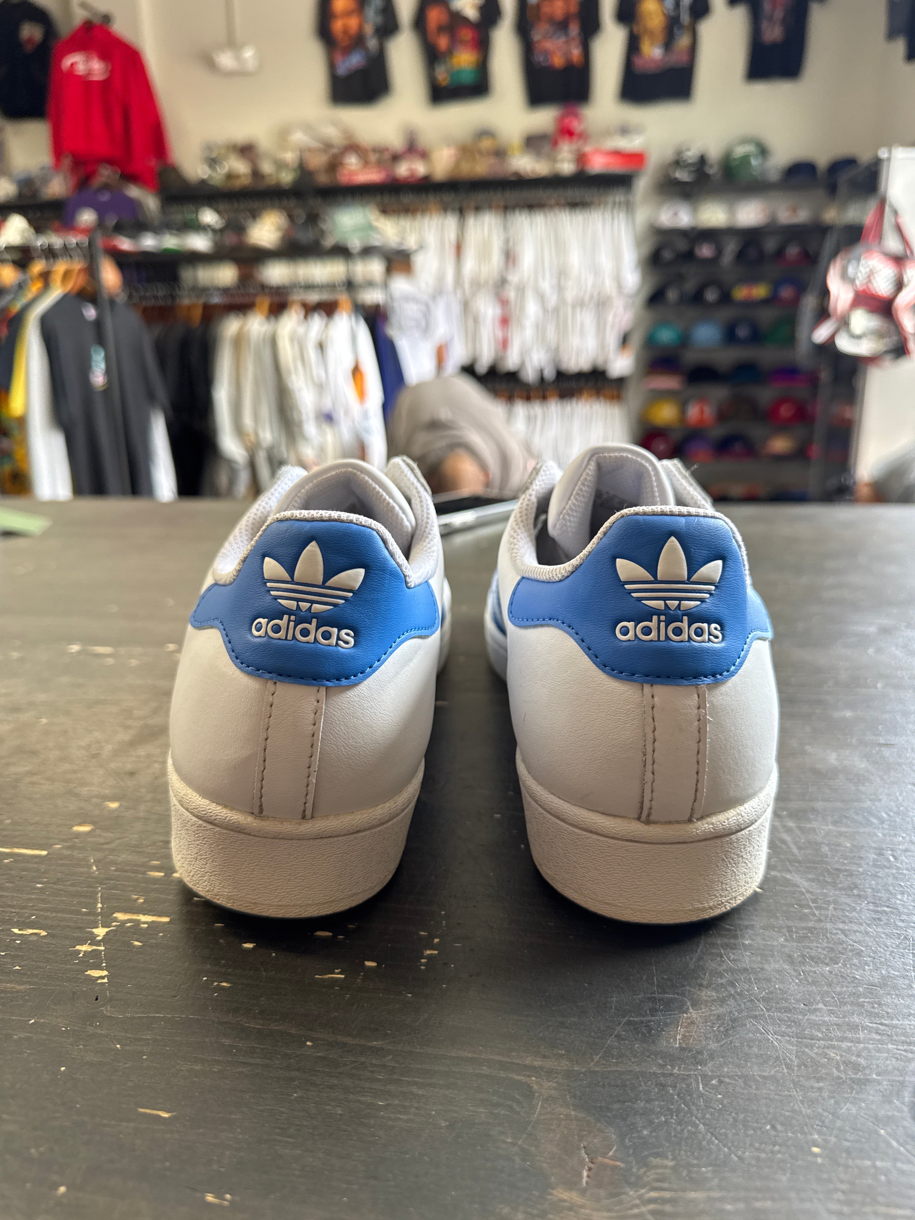 Pre-owned Adidas Superstar White True Blue