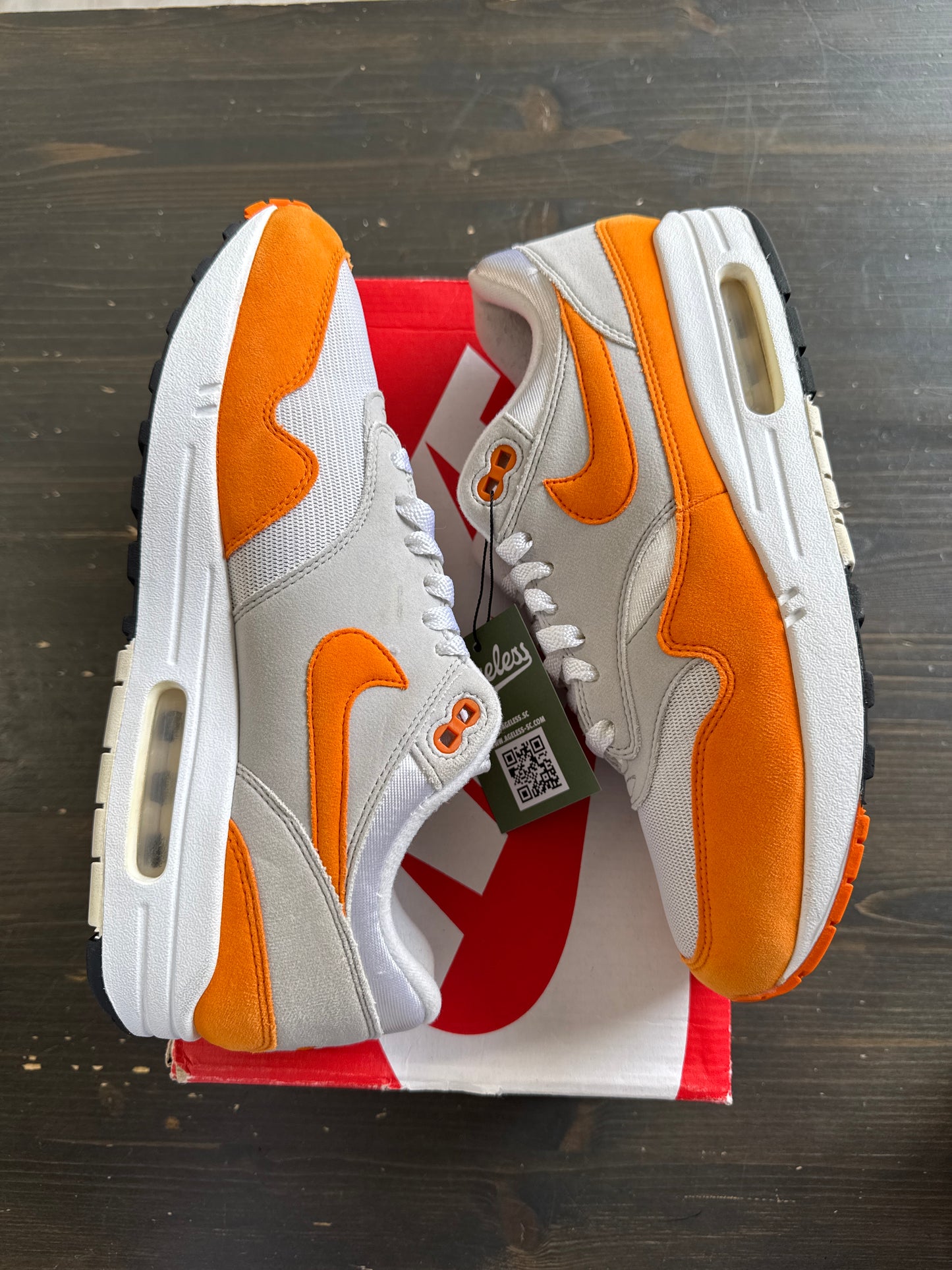 Pre-owned Nike Air Max 1 Anniversary Orange
