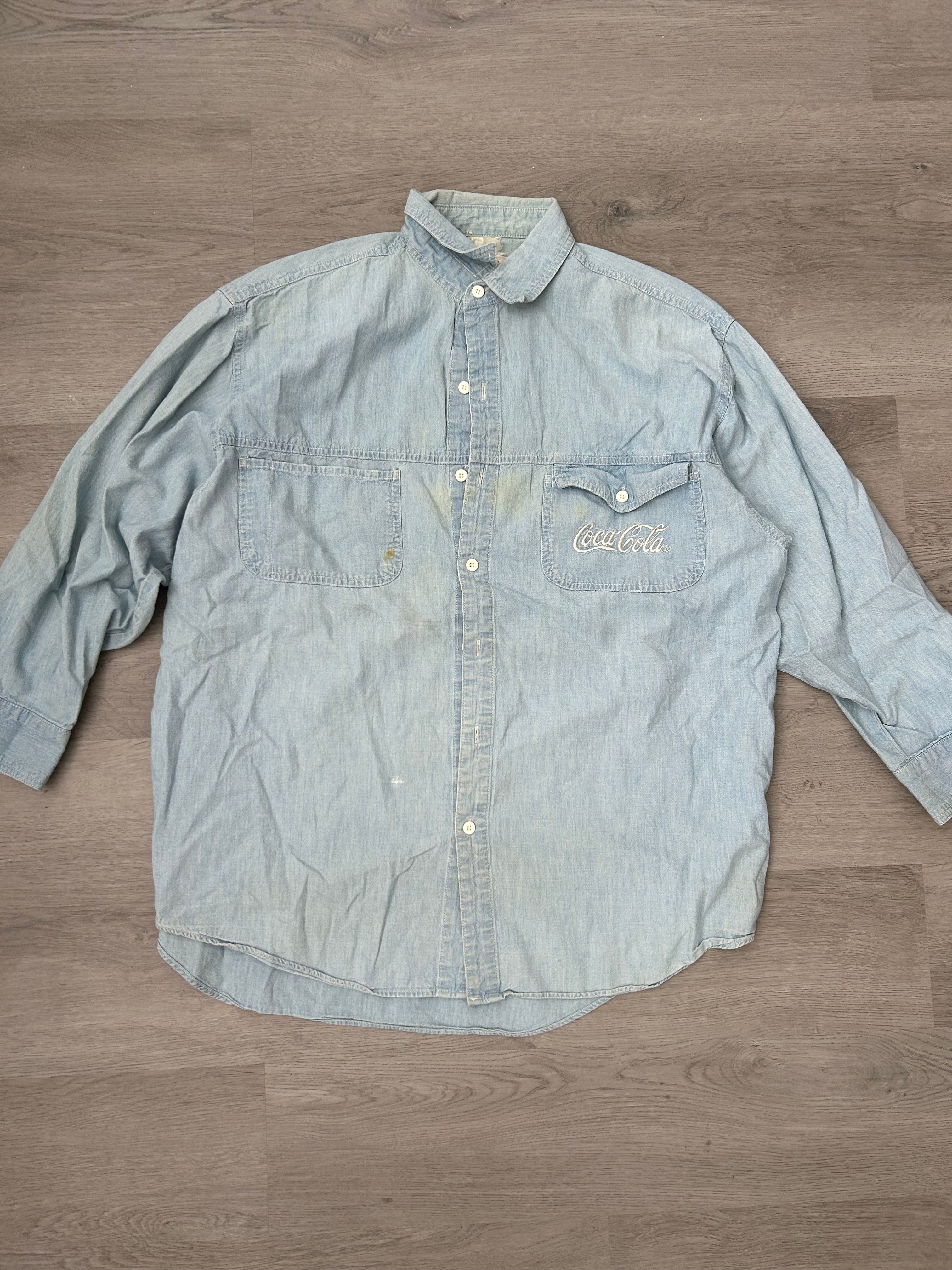 Vintage Denim Coca Cola Flannel