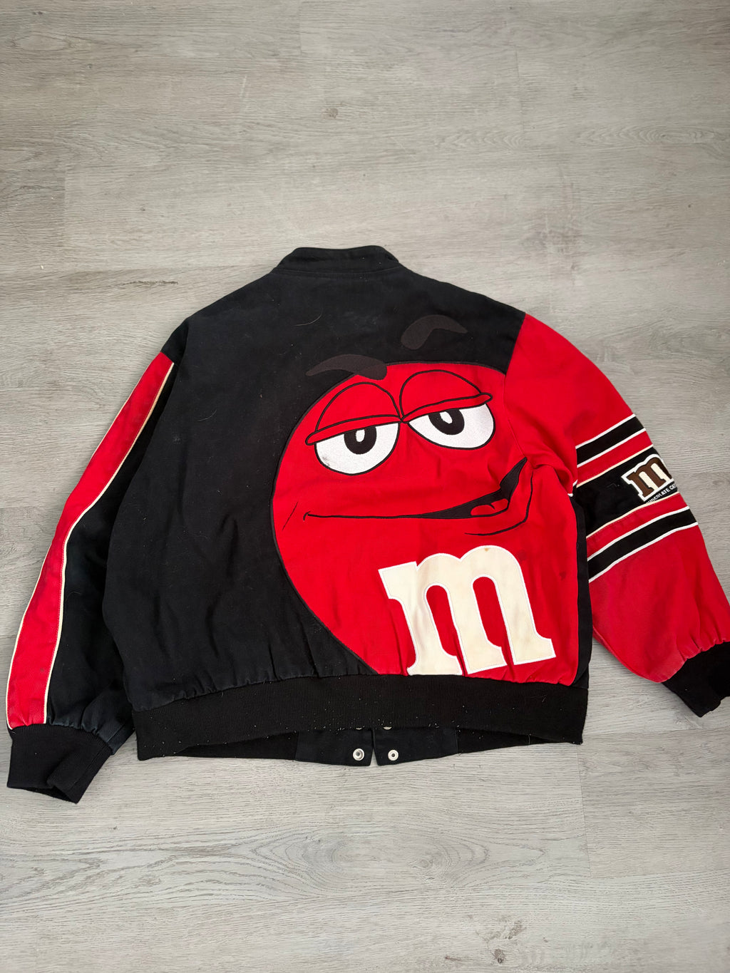 Youth JH Design Vintage Y2K M&M's Character With Attitude Racing Jacket