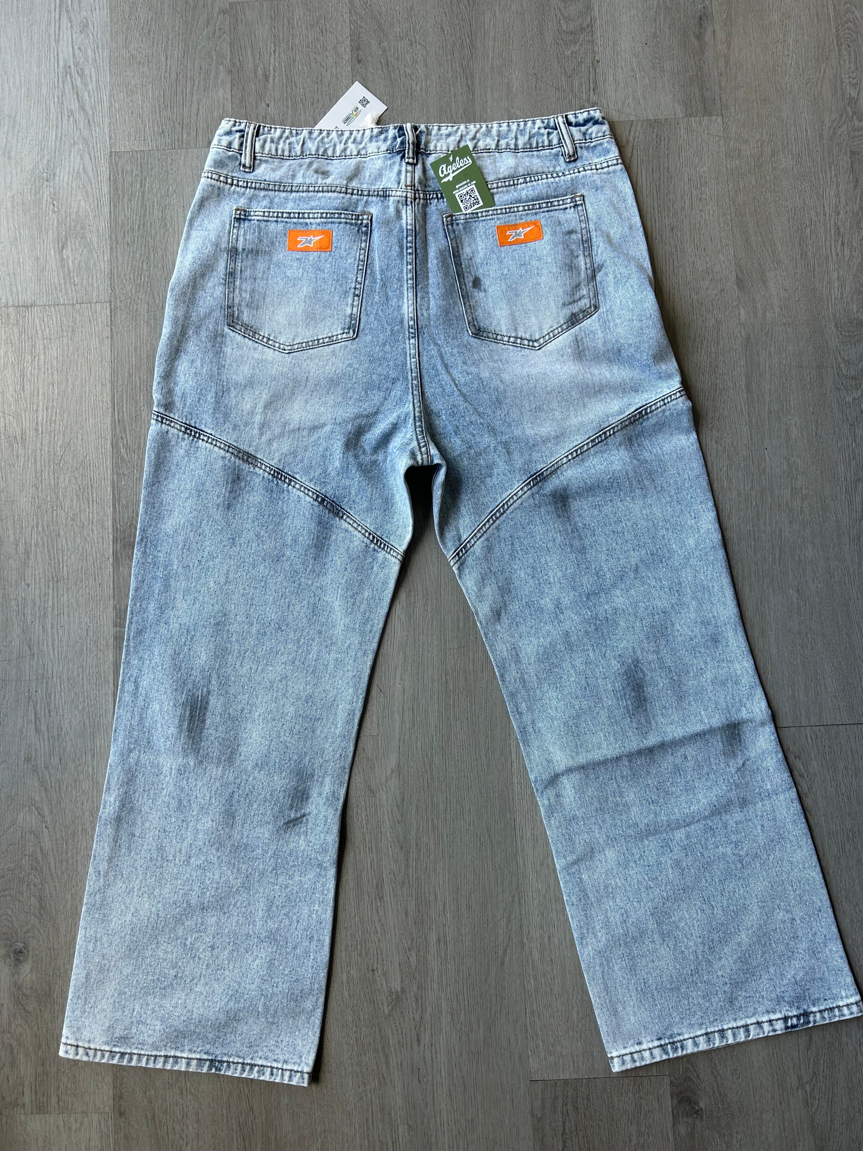 Club Sevens Moto Denim Light Wash Jeans