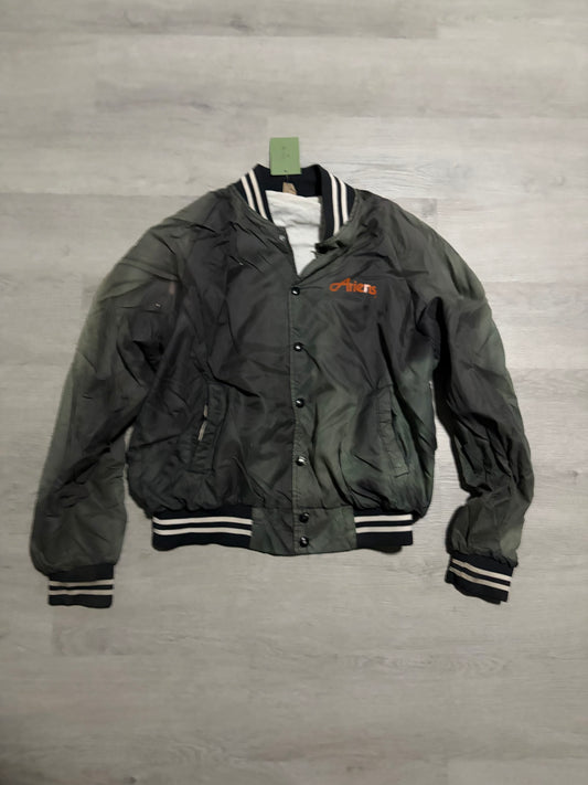Ariens Black Distressed Bomber Jacket