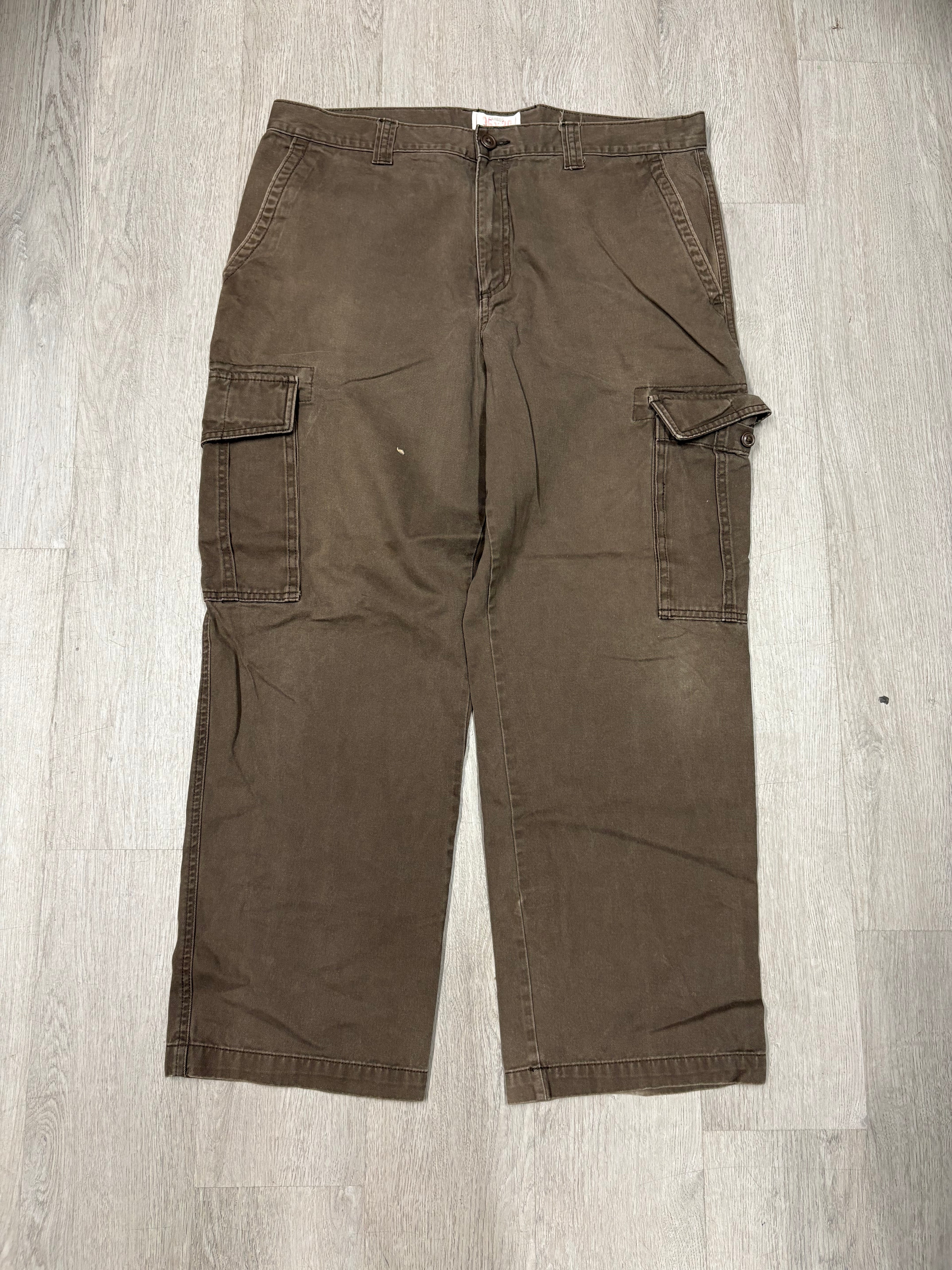 Y2K Green Wide Leg Cargo Pants