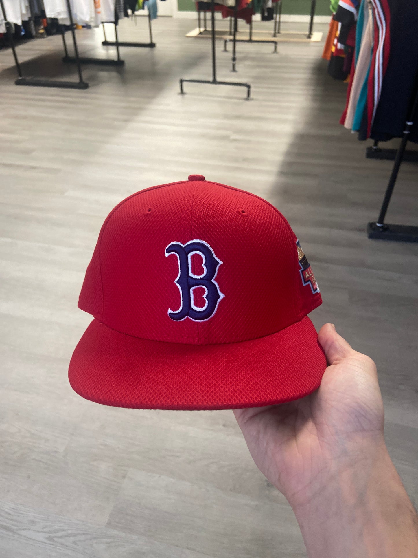 Red Mesh 2014 Red Sox All Star Fitted Hat