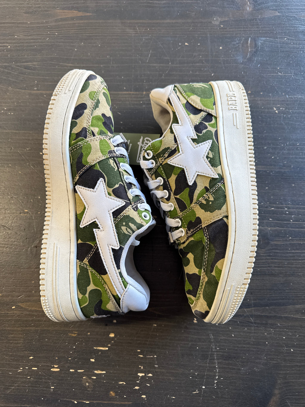 Pre-owned A Bathing Ape Bape Sta Low ABC Camo 20th Anniversary Green