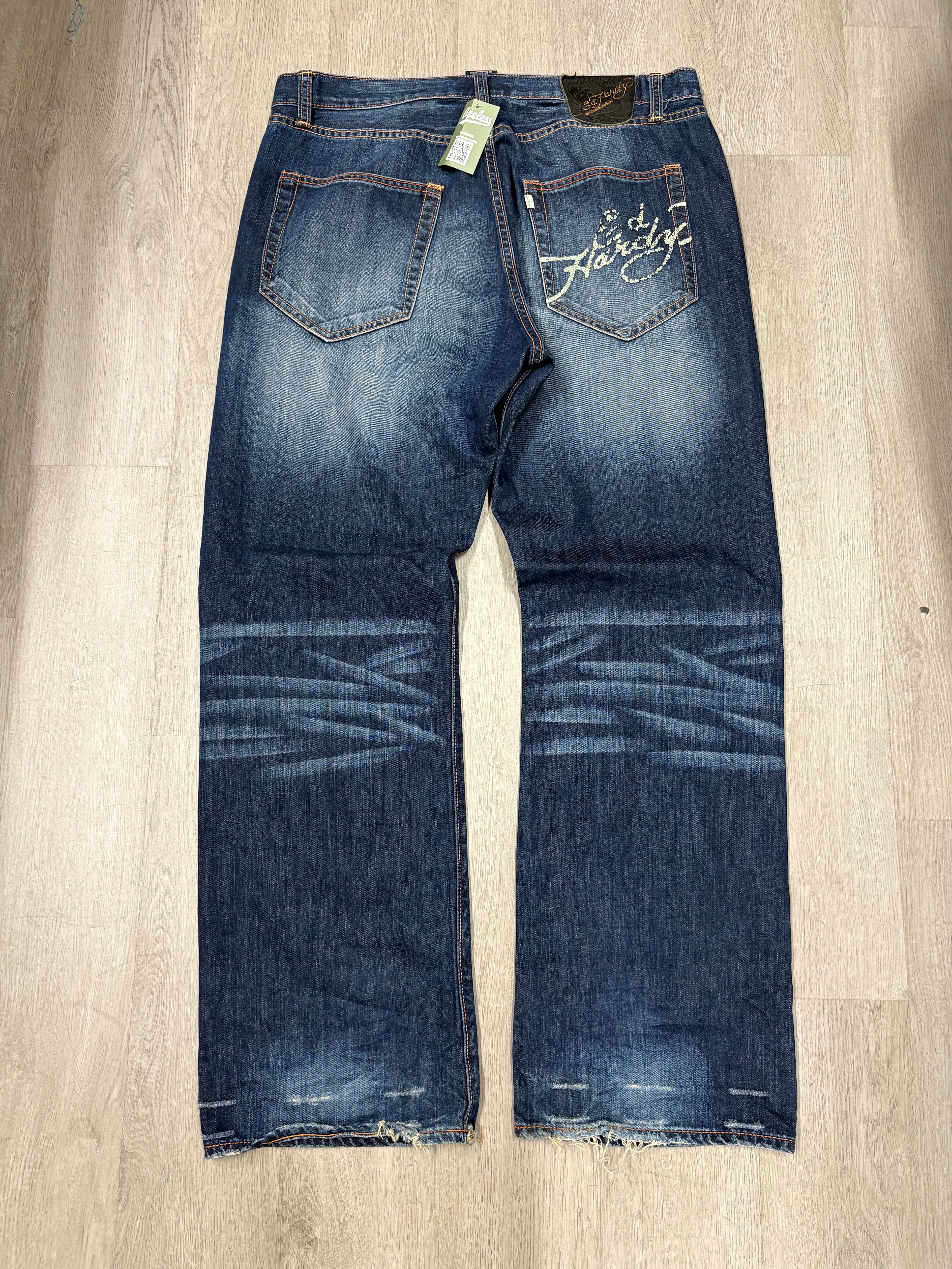 Y2K Ed Hardy Skull Denim Jeans