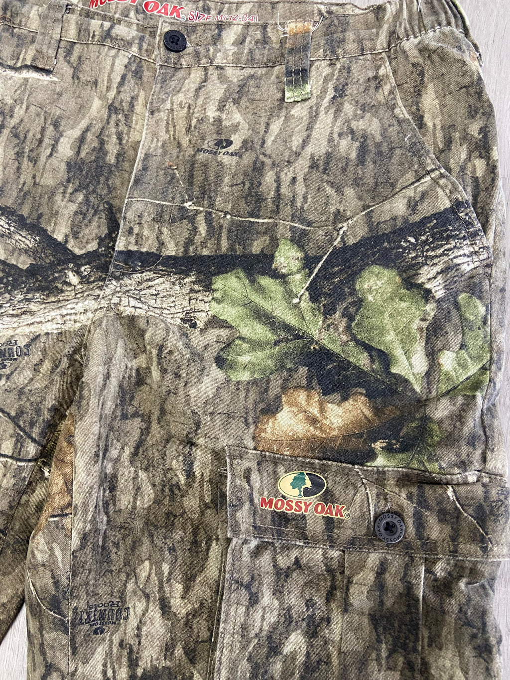 Mossy Oak Camo Elastic Waist Cargo Pants