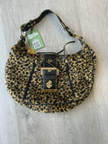 Vintage Rocawear Leopard-Print Rhinestone Hobo Bag